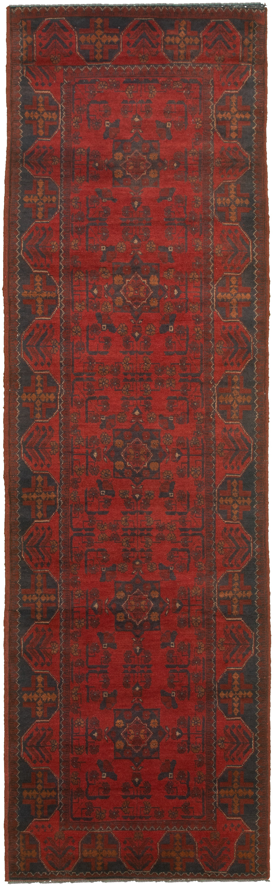 Hand-knotted Finest Khal Mohammadi Red  Rug 2'8" x 9'6" Size: 2'8" x 9'6"  