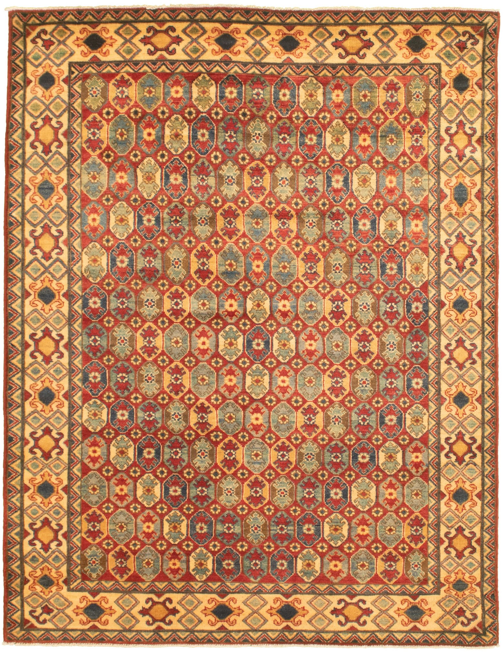 Hand-knotted Finest Gazni Red  Rug 4'11" x 6'7" Size: 4'11" x 6'7"  
