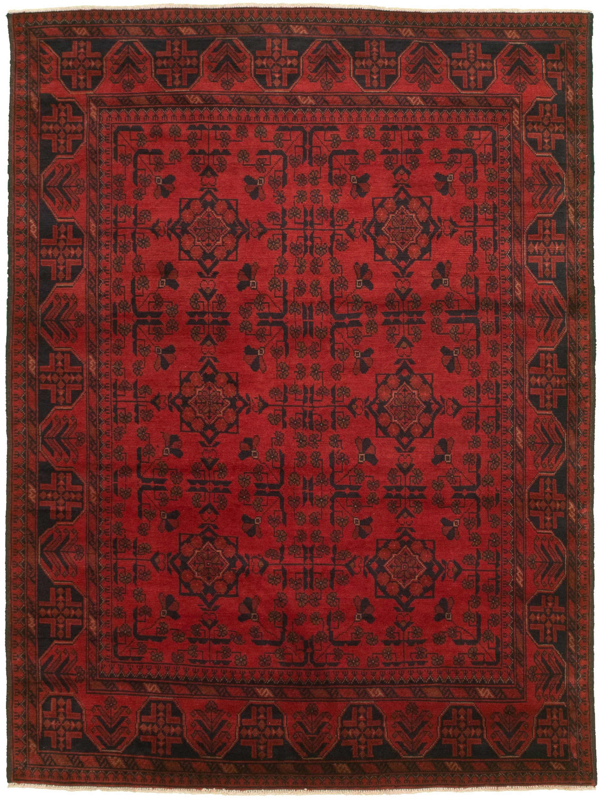 Hand-knotted Finest Khal Mohammadi Red  Rug 4'11" x 6'9" Size: 4'11" x 6'9"  