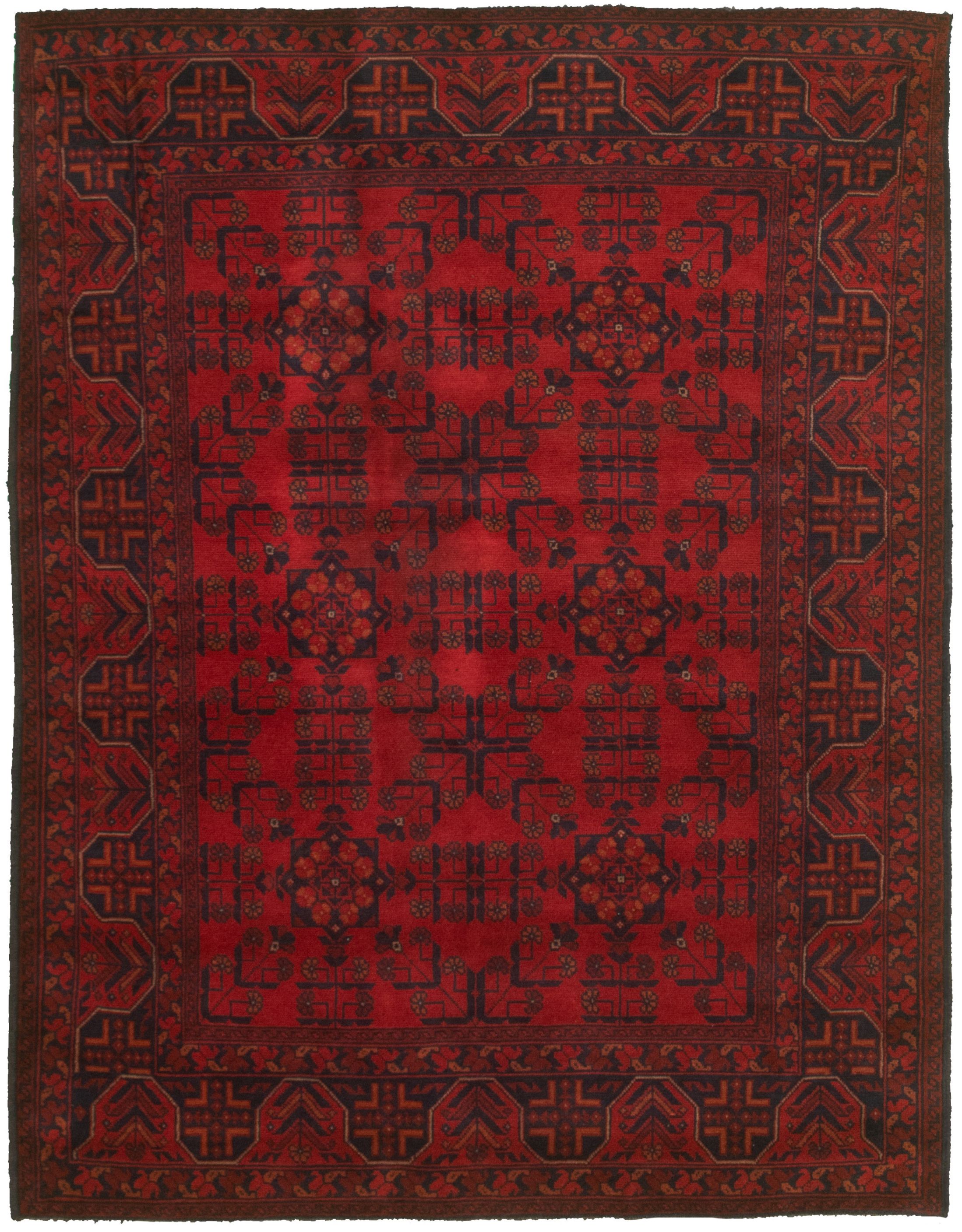 Hand-knotted Finest Khal Mohammadi Red  Rug 4'10" x 6'6" Size: 4'10" x 6'6"  