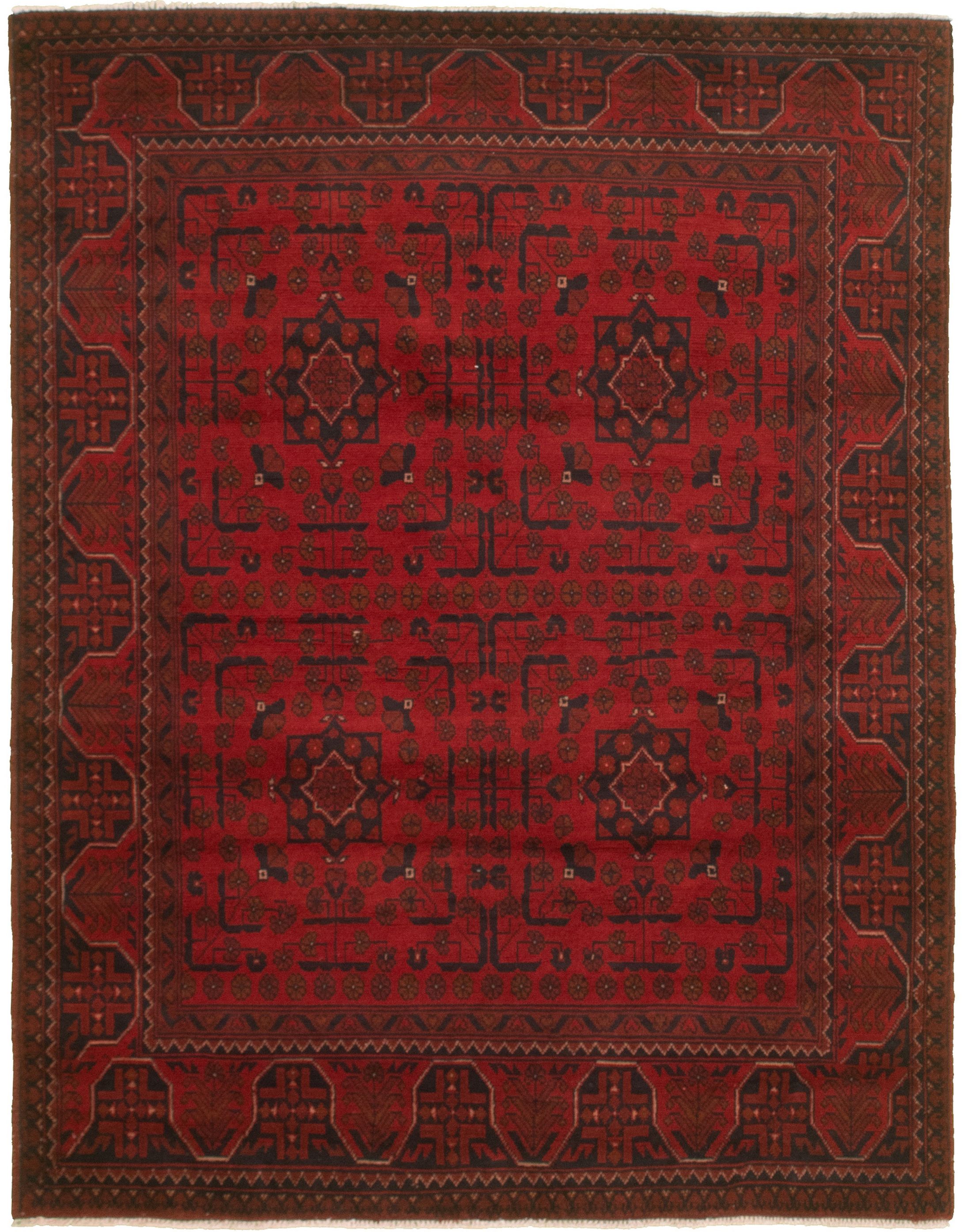 Hand-knotted Finest Khal Mohammadi Red  Rug 4'9" x 6'4" Size: 4'9" x 6'4"  
