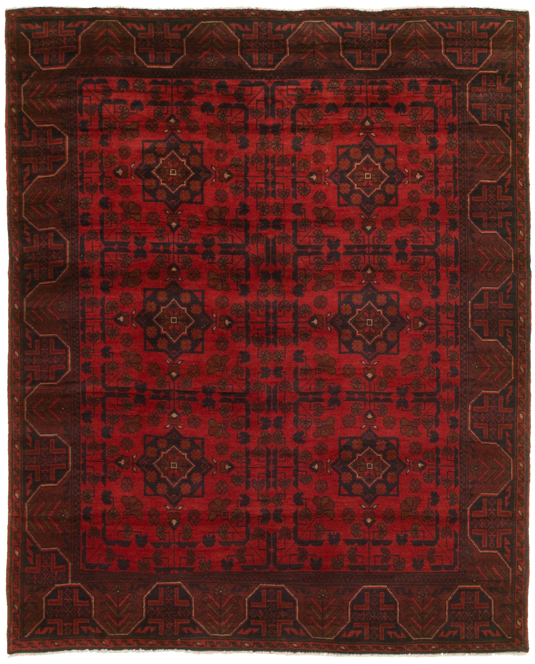 Hand-knotted Finest Khal Mohammadi Red  Rug 4'11" x 6'2" Size: 4'11" x 6'2"  