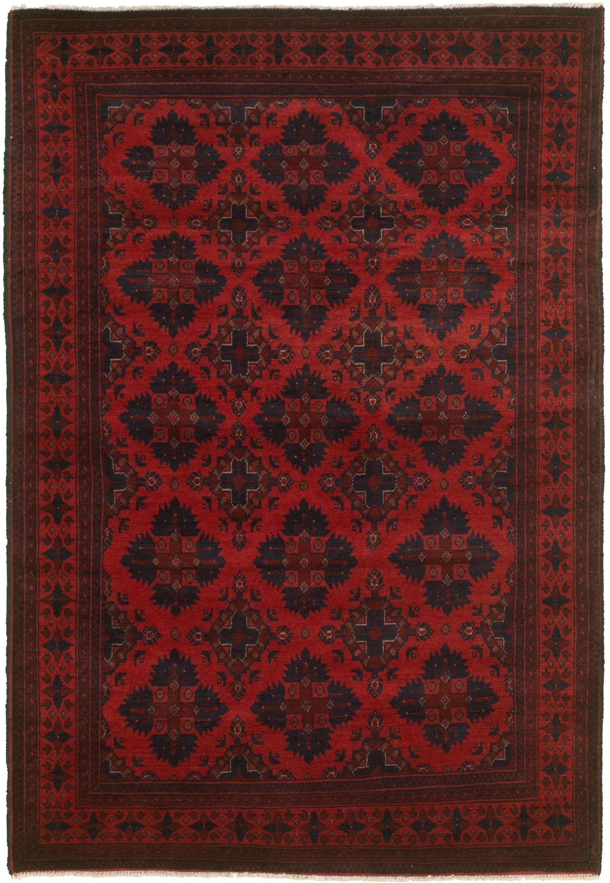 Hand-knotted Finest Khal Mohammadi Red  Rug 4'5" x 6'6"  Size: 4'5" x 6'6"  