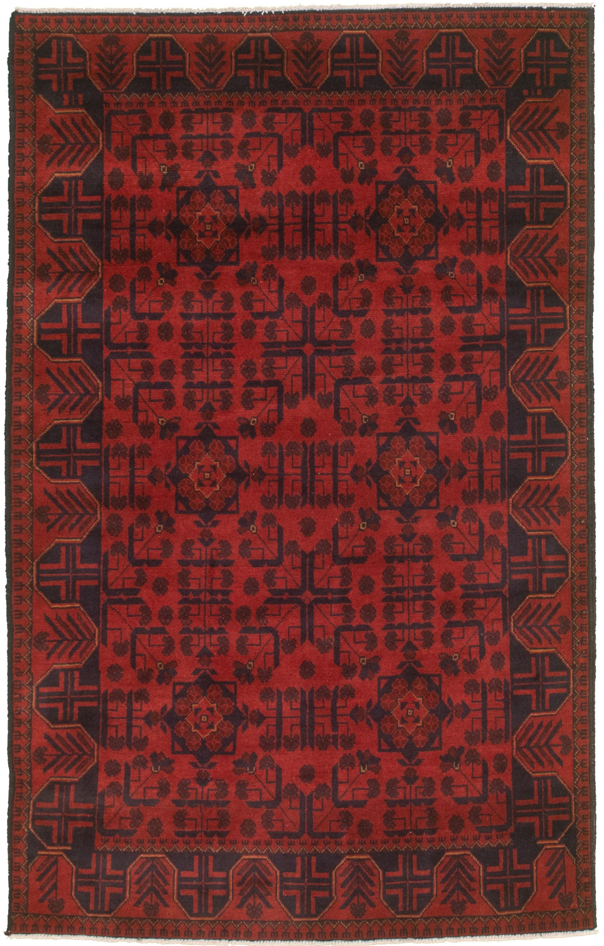 Hand-knotted Finest Khal Mohammadi Red  Rug 4'0" x 6'4"  Size: 4'0" x 6'4"  