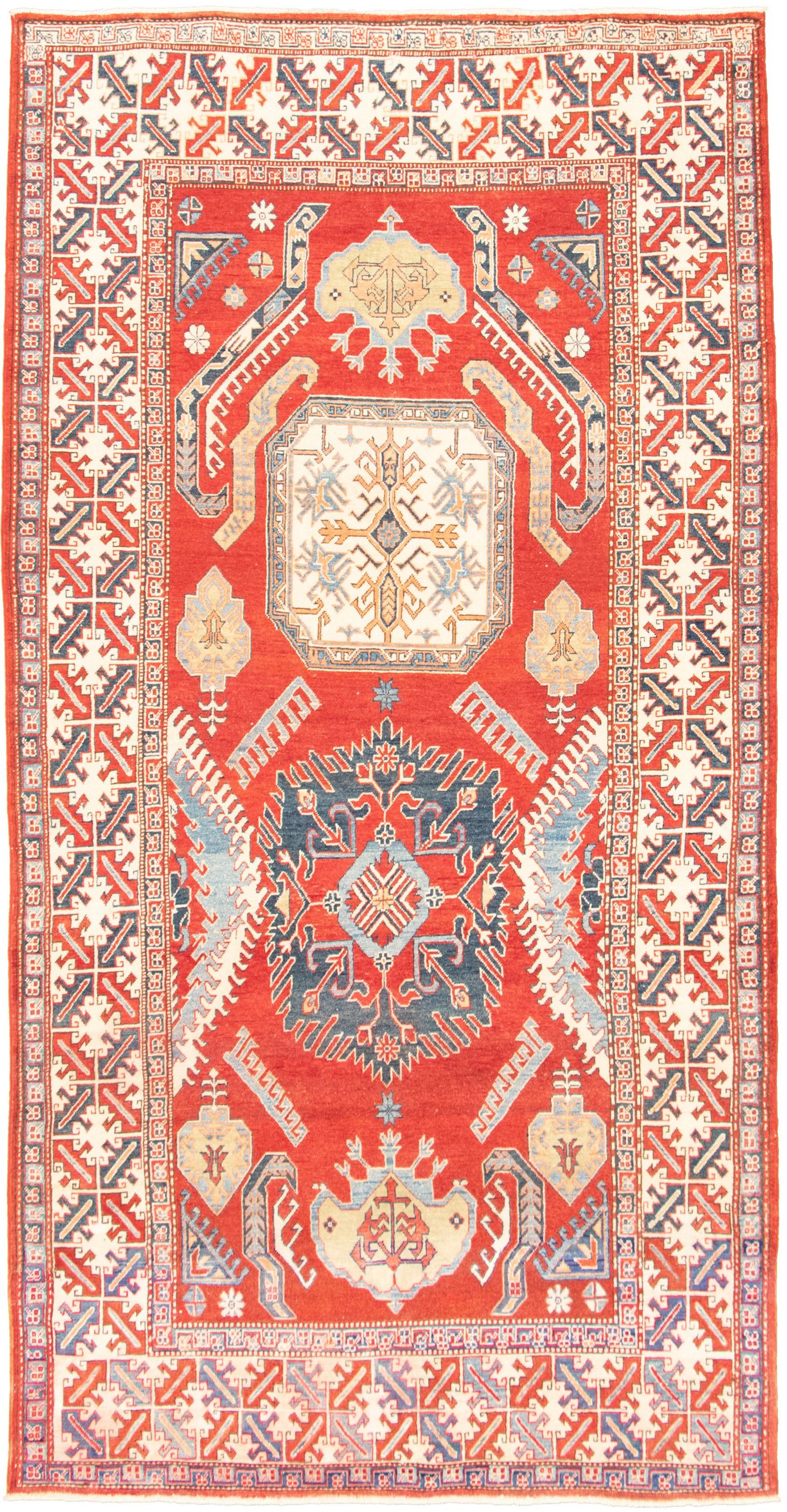 Hand-knotted Finest Gazni Red  Rug 5'7" x 11'1" Size: 5'7" x 11'1"  