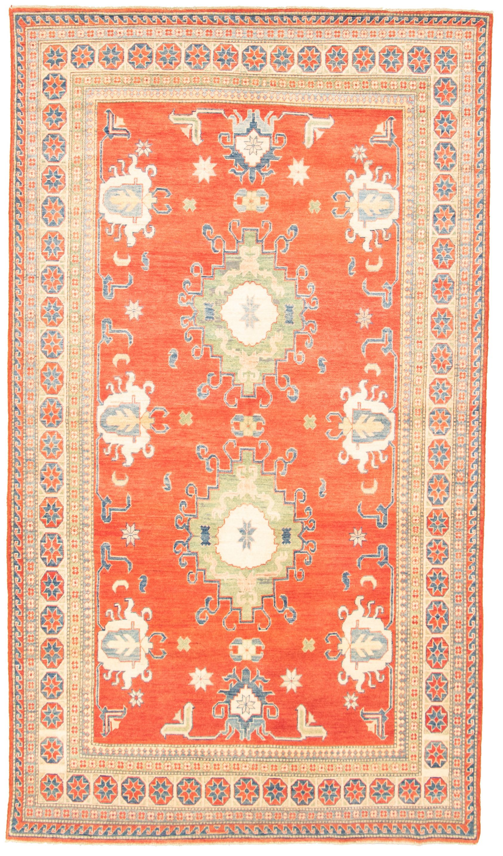 Hand-knotted Finest Gazni Red  Rug 6'0" x 10'6" Size: 6'0" x 10'6"  