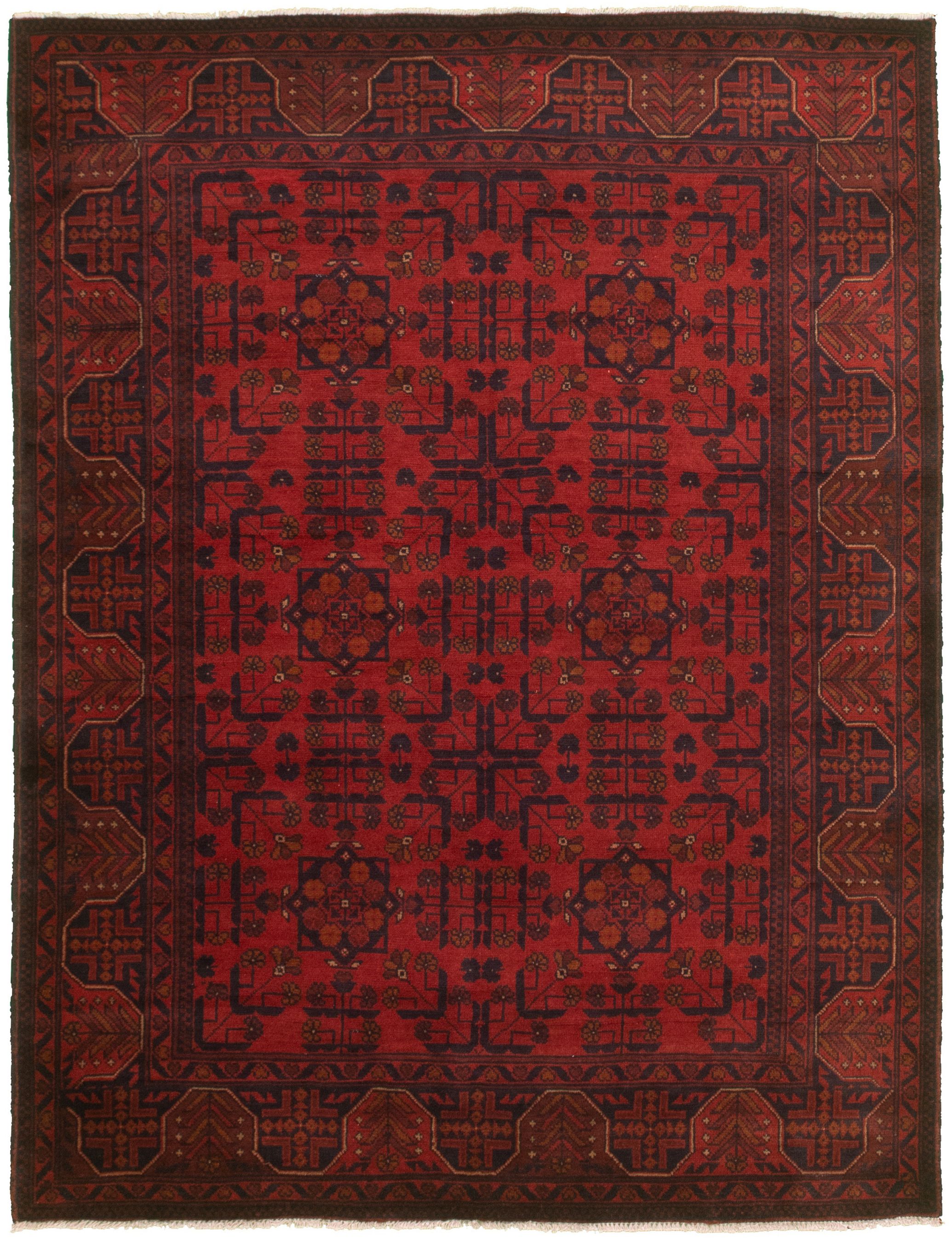 Hand-knotted Finest Khal Mohammadi Red  Rug 5'1" x 6'8"  Size: 5'1" x 6'8"  