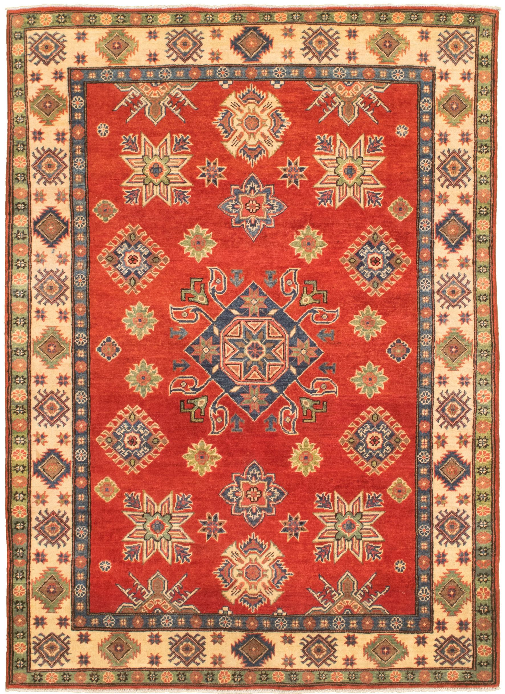 Hand-knotted Finest Gazni Red  Rug 4'11" x 7'1" Size: 4'11" x 7'1"  