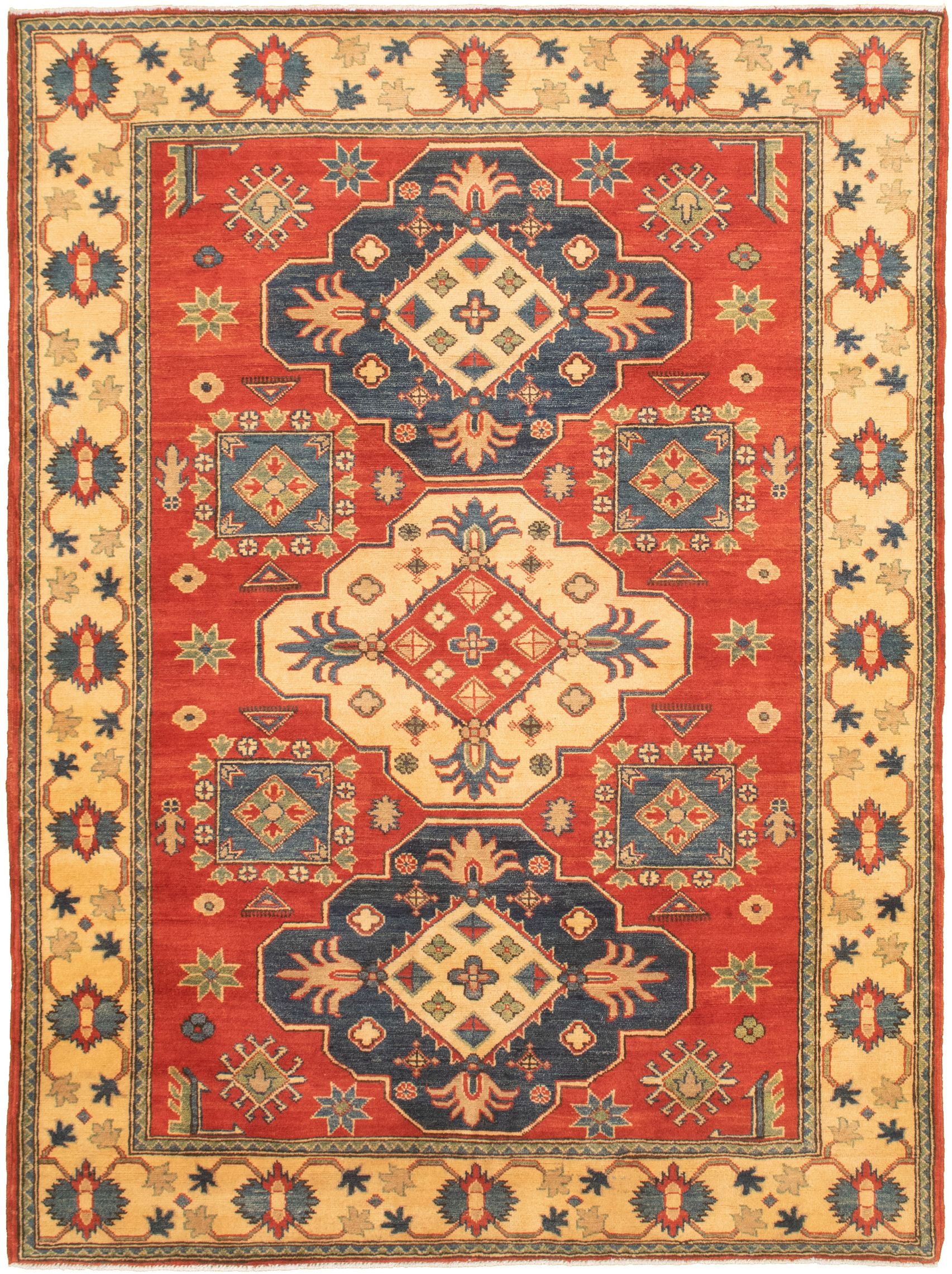 Hand-knotted Finest Gazni Red  Rug 5'7" x 7'9"  Size: 5'7" x 7'9"  