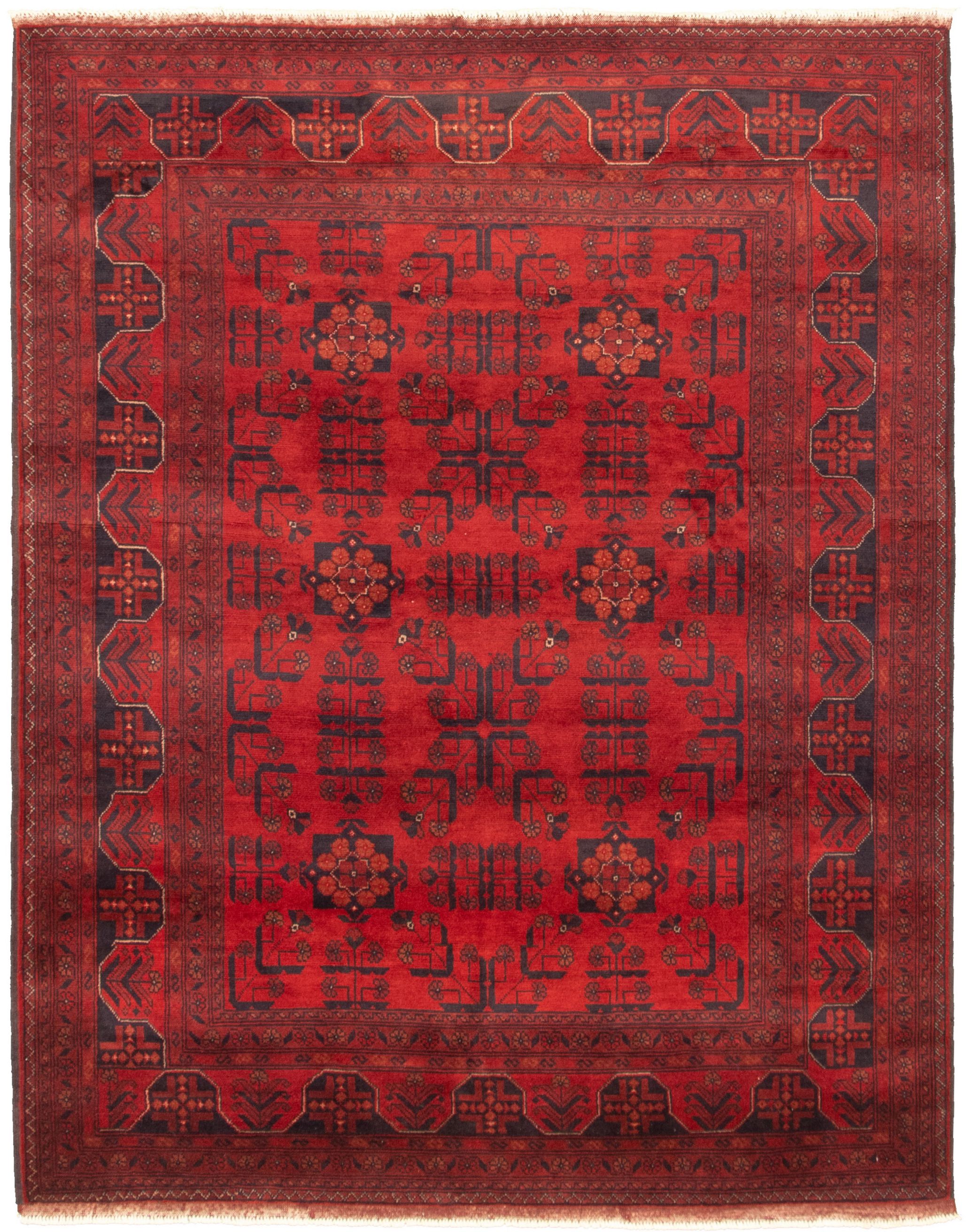 Hand-knotted Finest Khal Mohammadi Red  Rug 5'10" x 7'6"  Size: 5'10" x 7'6"  