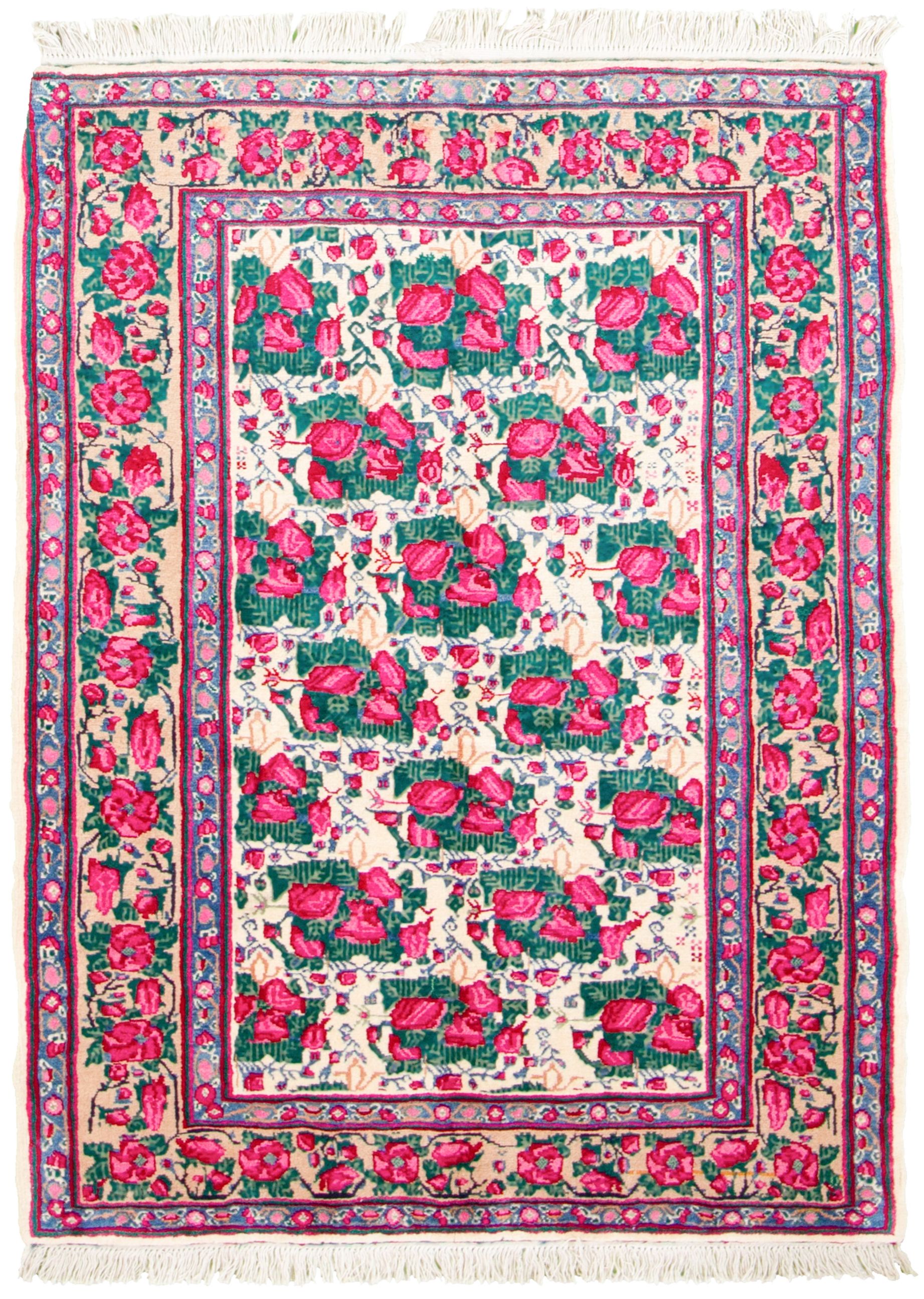 Hand-knotted Bijar  Wool Rug 3'8" x 4'10" Size: 3'8" x 4'10"  