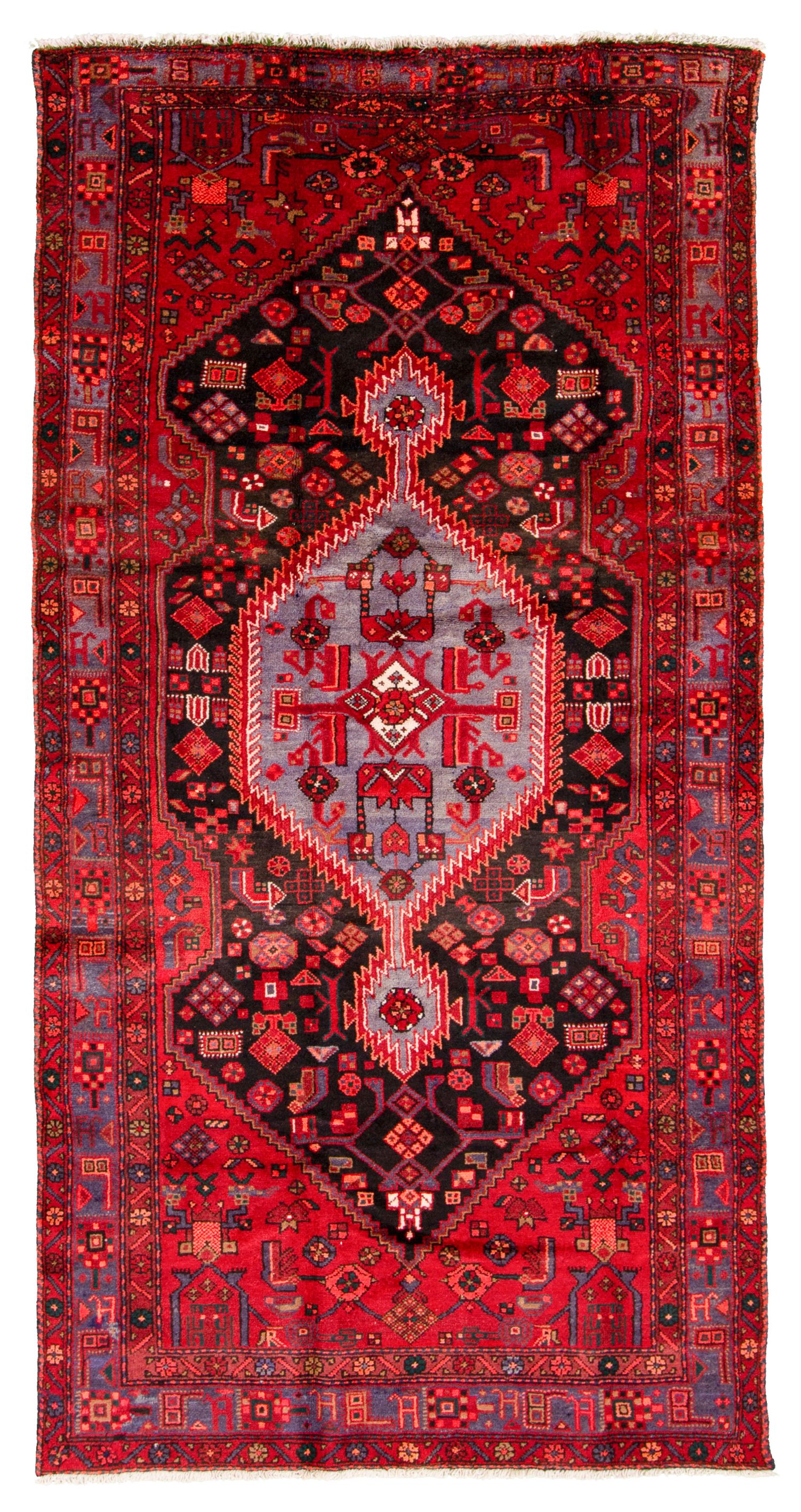 Hand-knotted Hamadan  Wool Rug 4'5" x 8'6" Size: 4'5" x 8'6"  