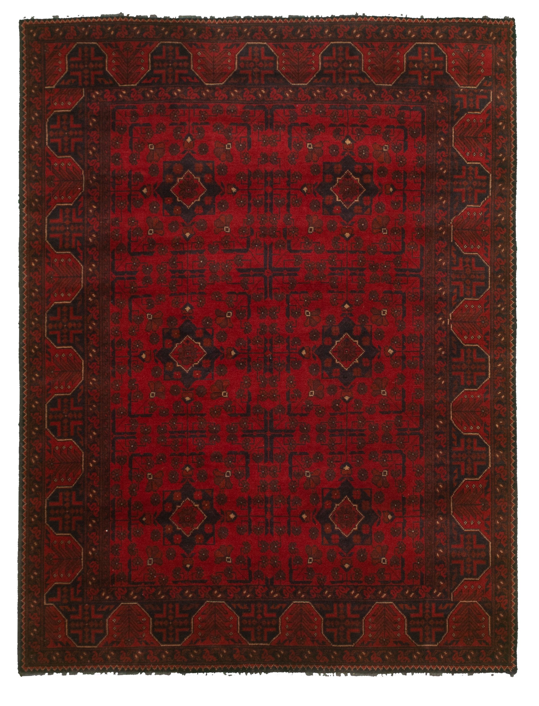Hand-knotted Finest Khal Mohammadi Red  Rug 4'11" x 6'6"  Size: 4'11" x 6'6"  