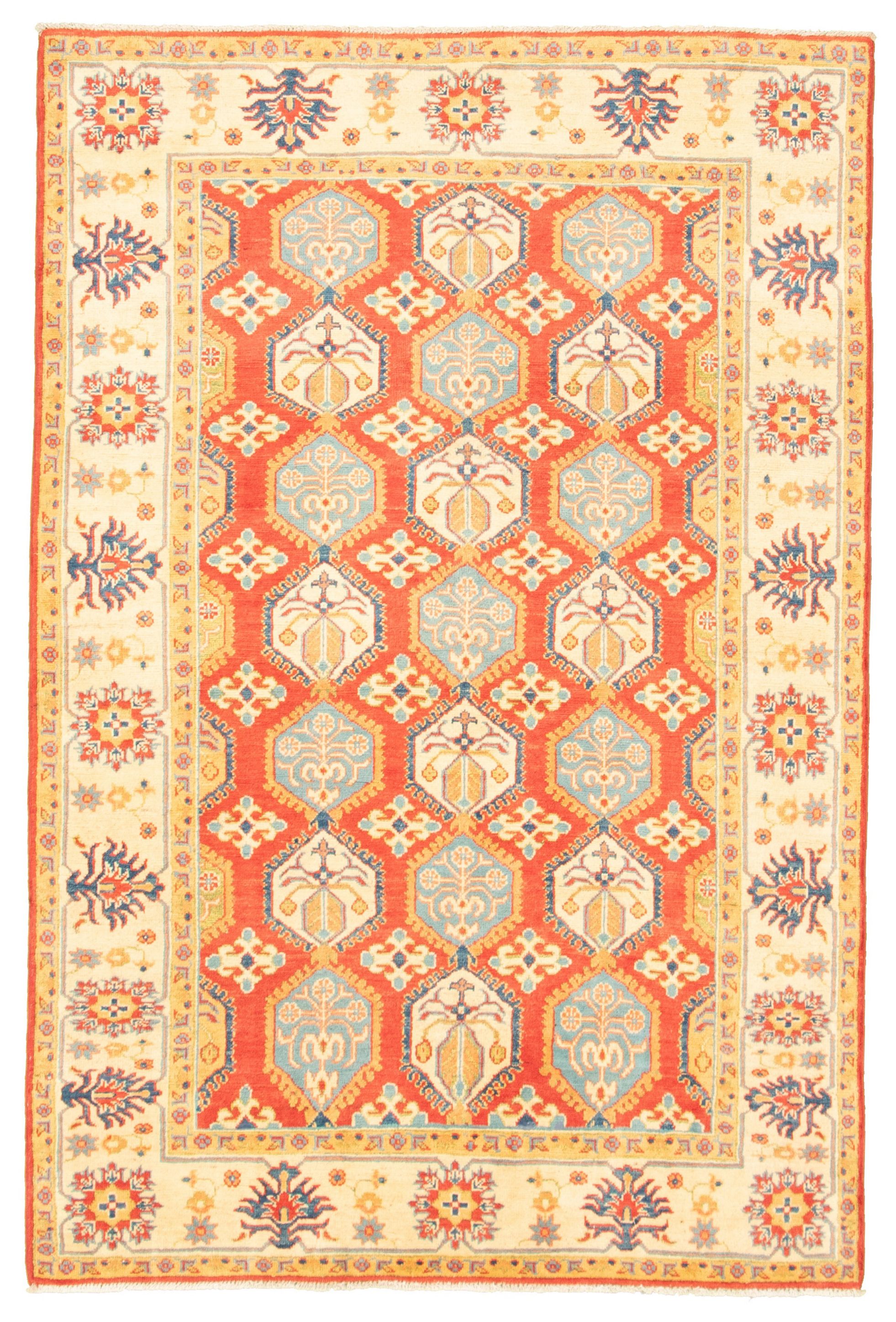 Hand-knotted Finest Gazni Red  Rug 4'11" x 7'4" Size: 4'11" x 7'4"  
