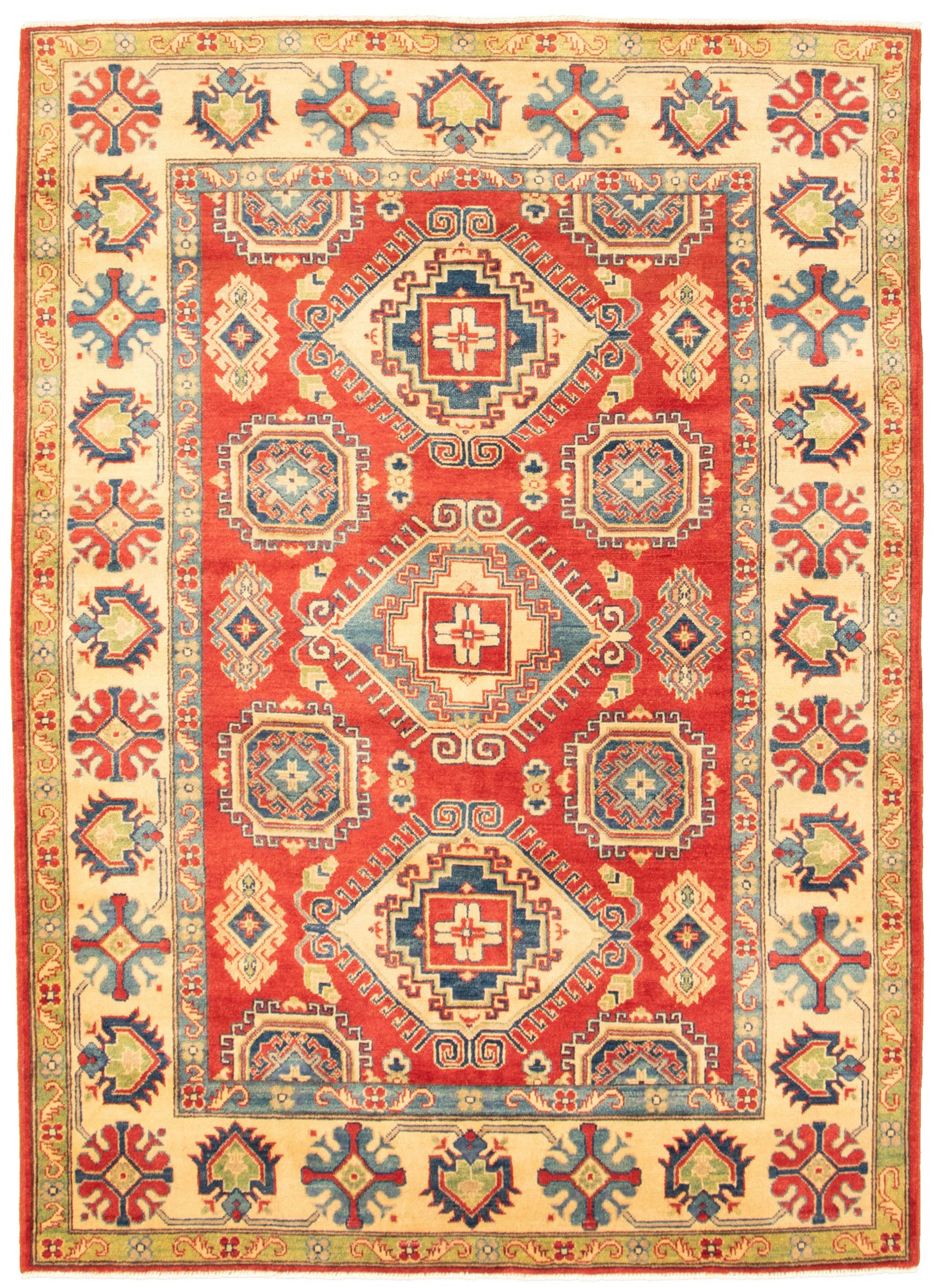Hand-knotted Finest Gazni Red  Rug 5'11" x 8'0" Size: 5'11" x 8'0"  