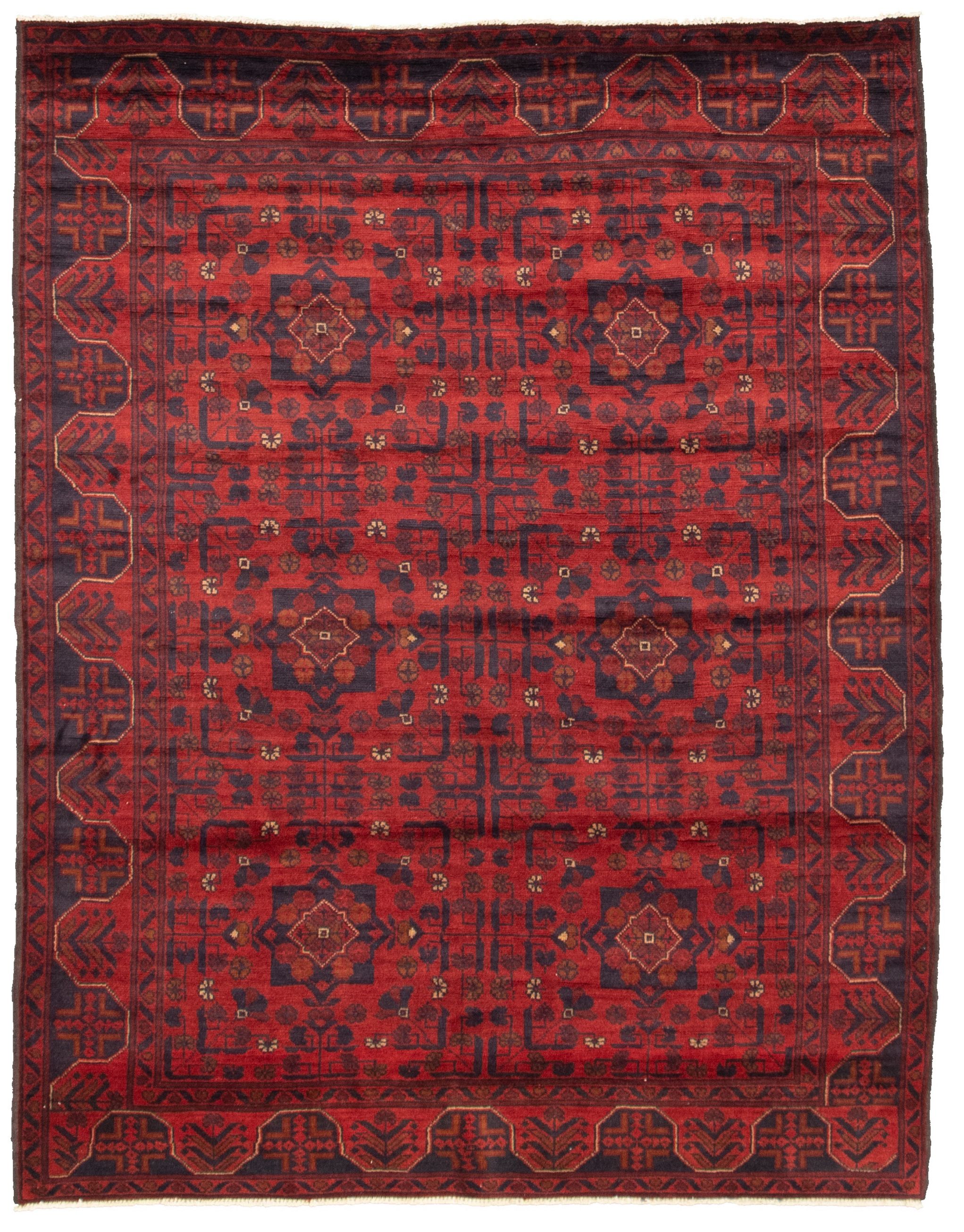 Hand-knotted Finest Khal Mohammadi Red  Rug 5'2" x 6'8" Size: 5'2" x 6'8"  