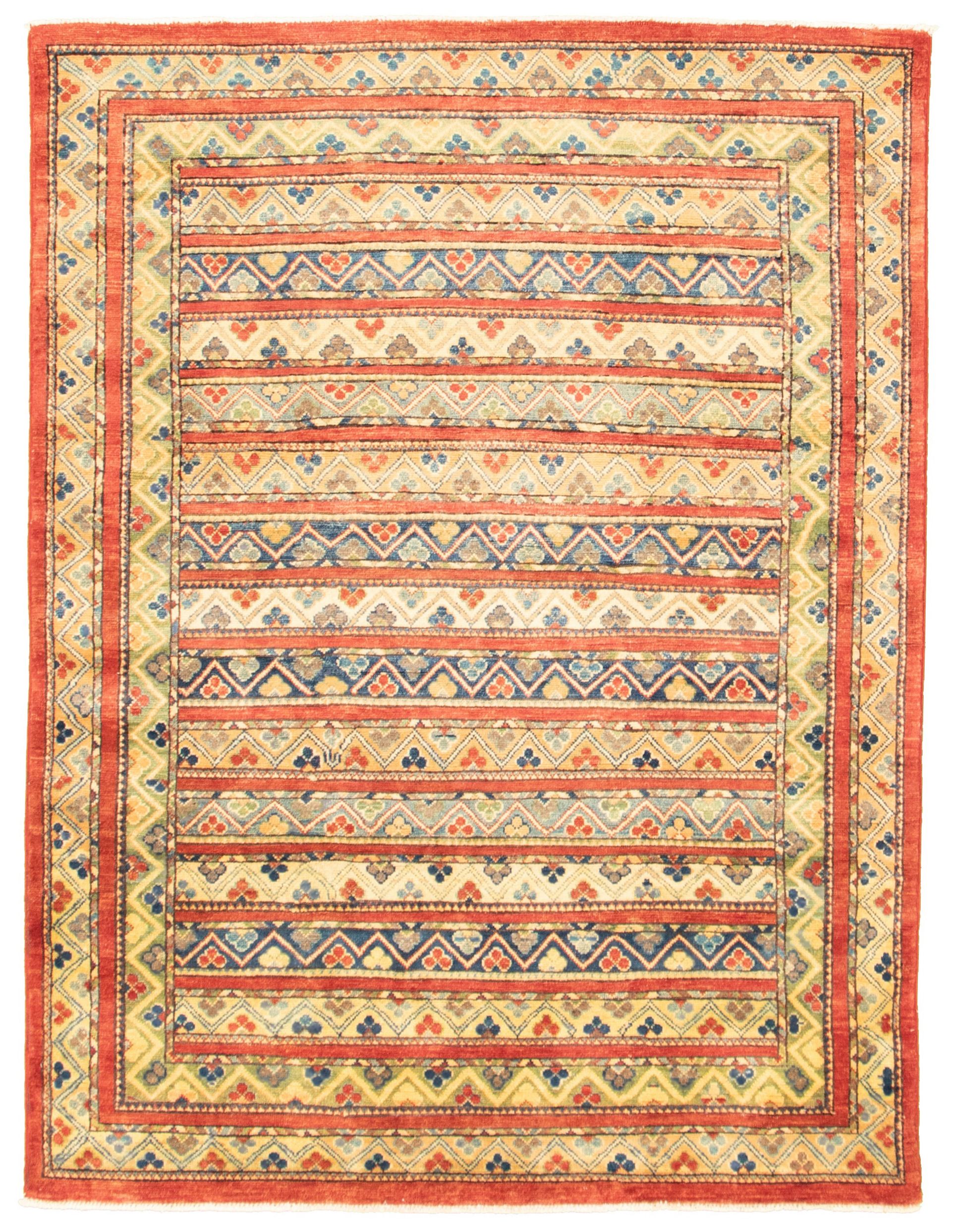 Hand-knotted Finest Gazni Red  Rug 4'11" x 6'8"  Size: 4'11" x 6'8"  