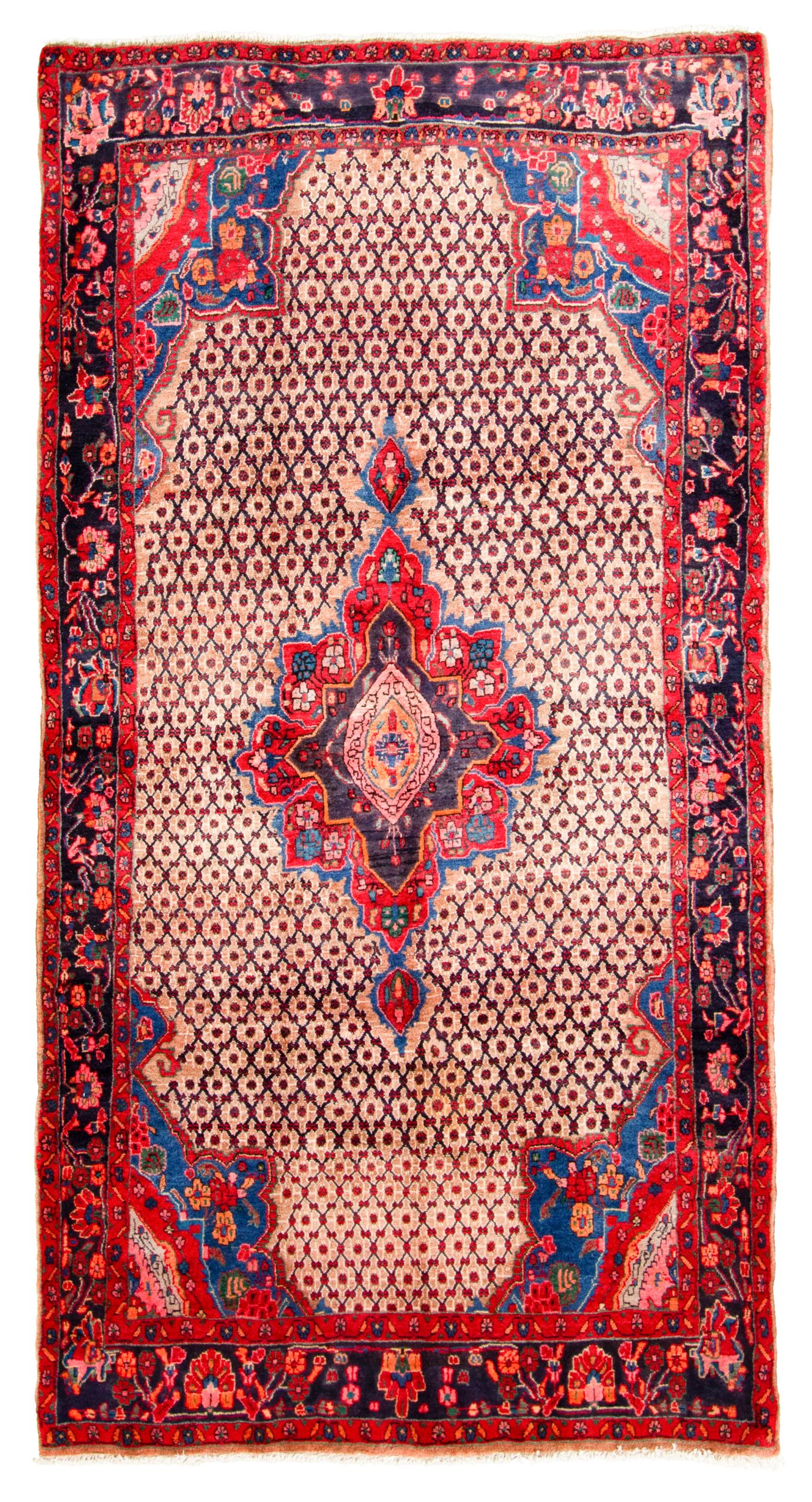Hand-knotted Hamadan  Wool Rug 4'9" x 8'10"  Size: 4'9" x 8'10"  