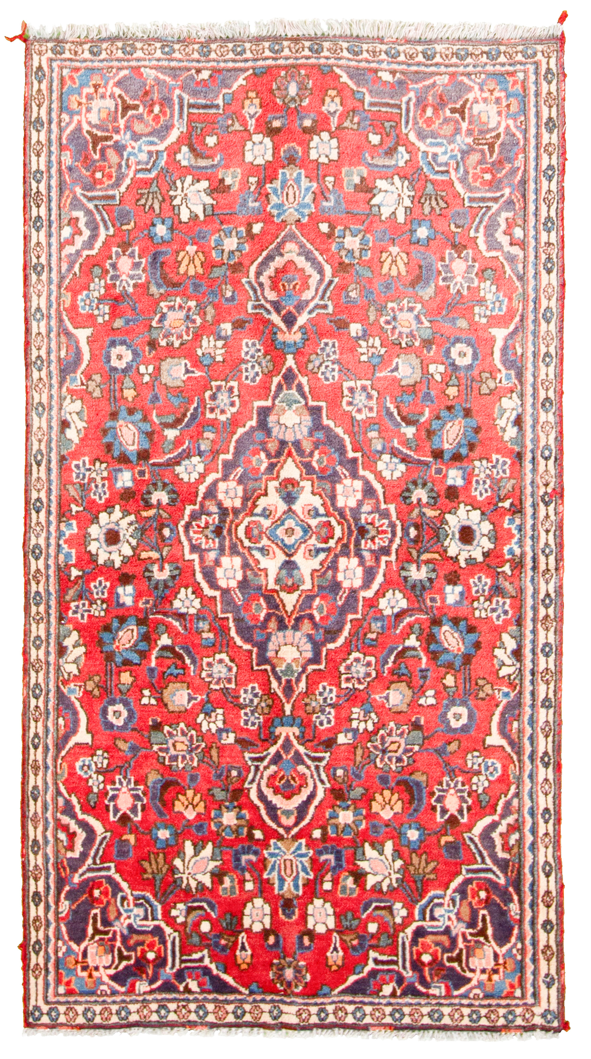 Hand-knotted Kashan  Wool Rug 3'0" x 5'6" Size: 3'0" x 5'6"  