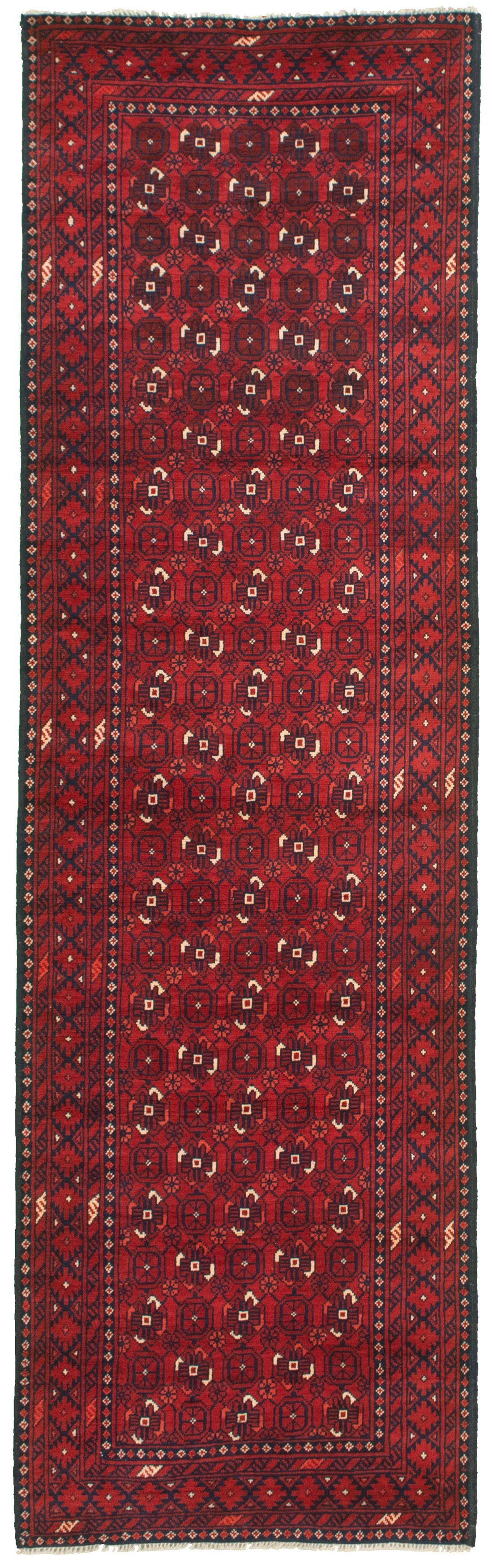 Hand-knotted Finest Khal Mohammadi Red  Rug 2'9" x 9'7" Size: 2'9" x 9'7"  
