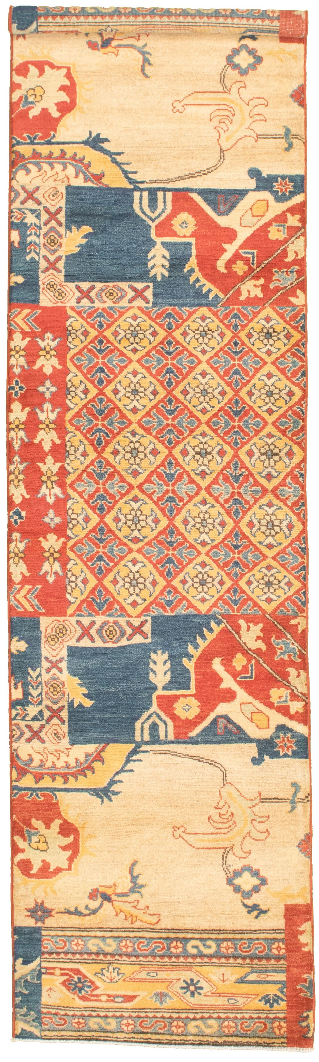 Hand-knotted Finest Gazni Red  Rug 2'5" x 10'0" Size: 2'5" x 10'0"  
