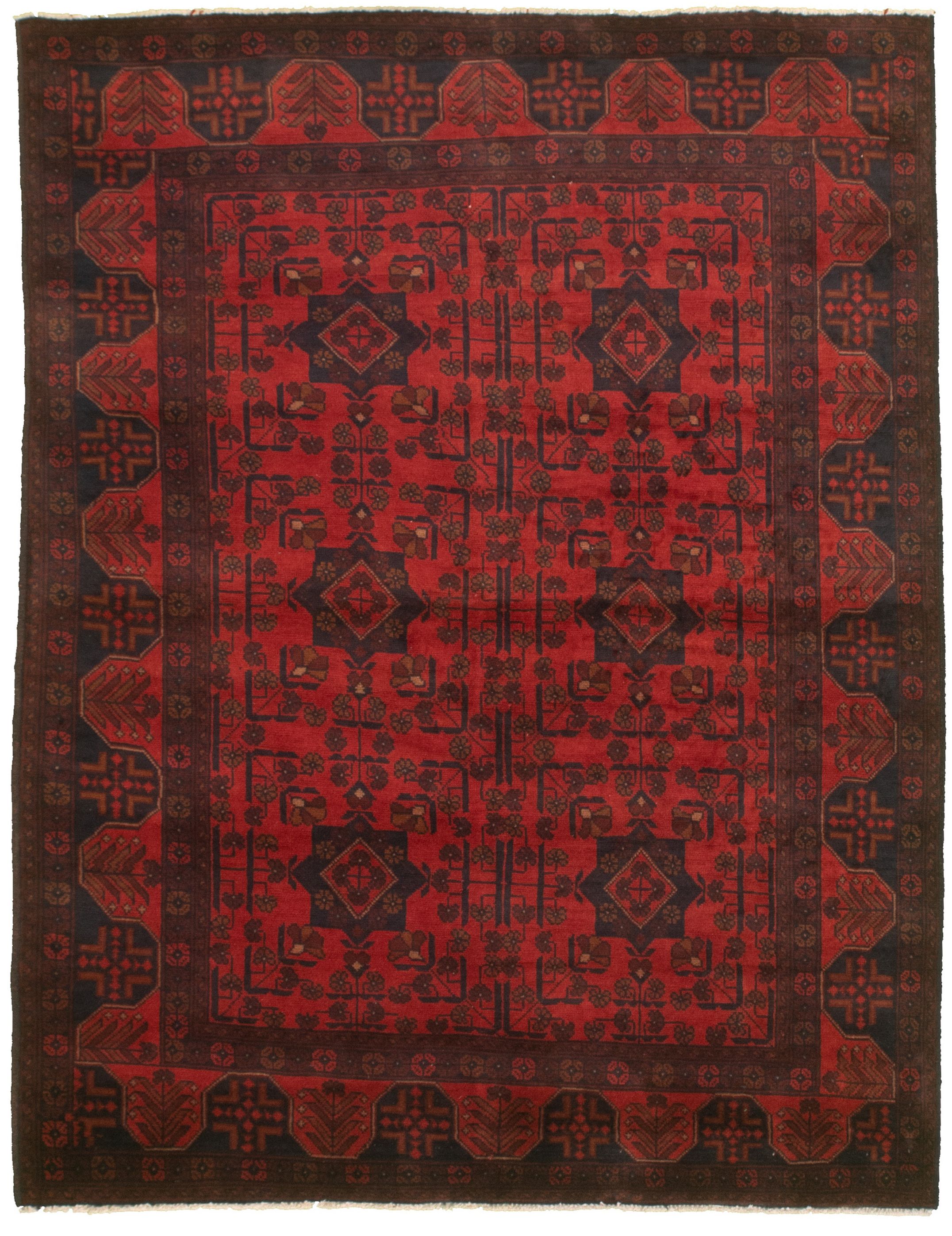Hand-knotted Finest Khal Mohammadi Red  Rug 4'11" x 6'6"  Size: 4'11" x 6'6"  
