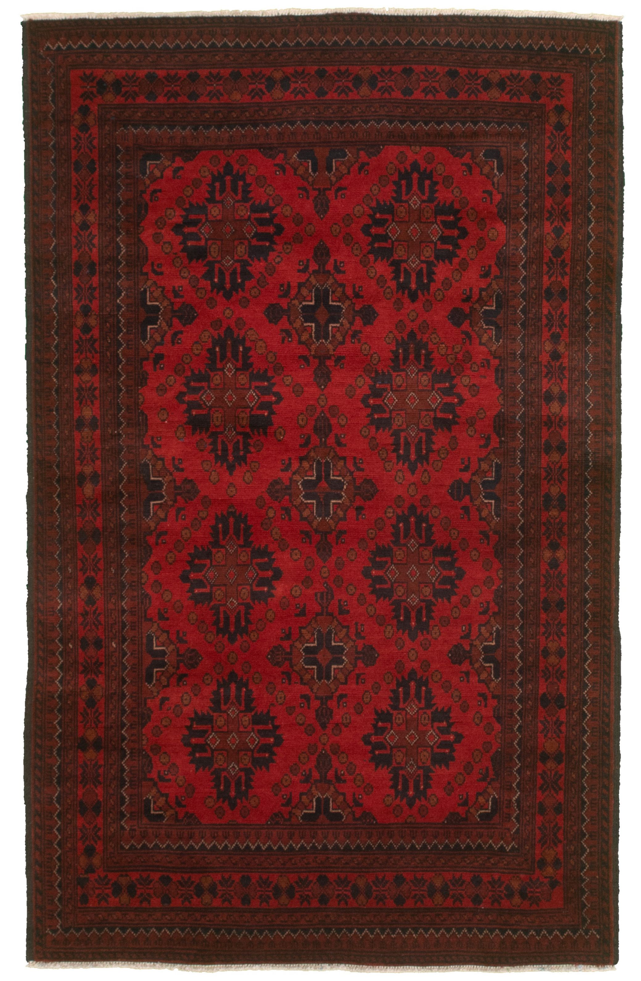 Hand-knotted Finest Khal Mohammadi Red  Rug 4'1" x 6'5"  Size: 4'1" x 6'5"  