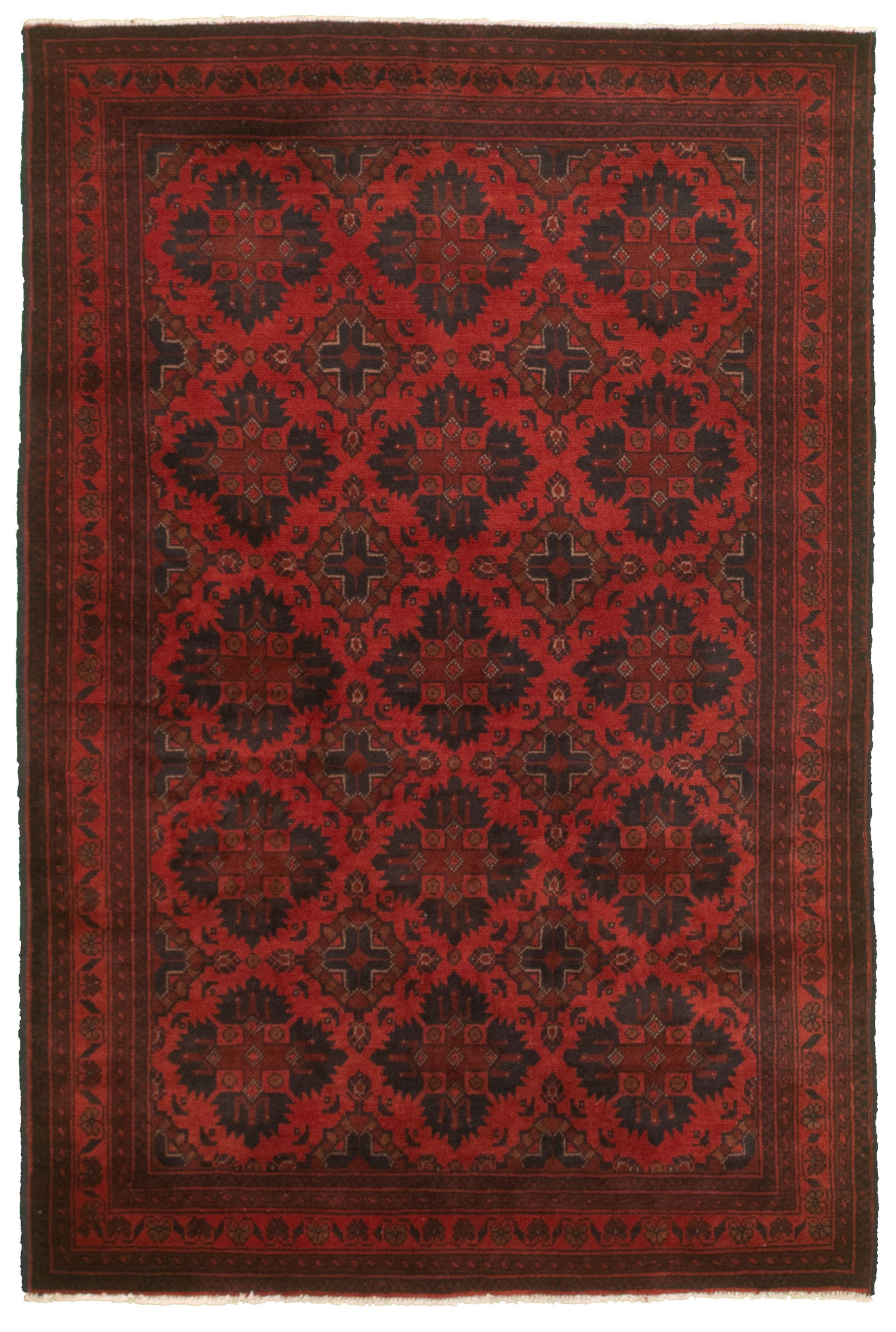 Hand-knotted Finest Khal Mohammadi Red  Rug 4'1" x 6'3"  Size: 4'1" x 6'3"  