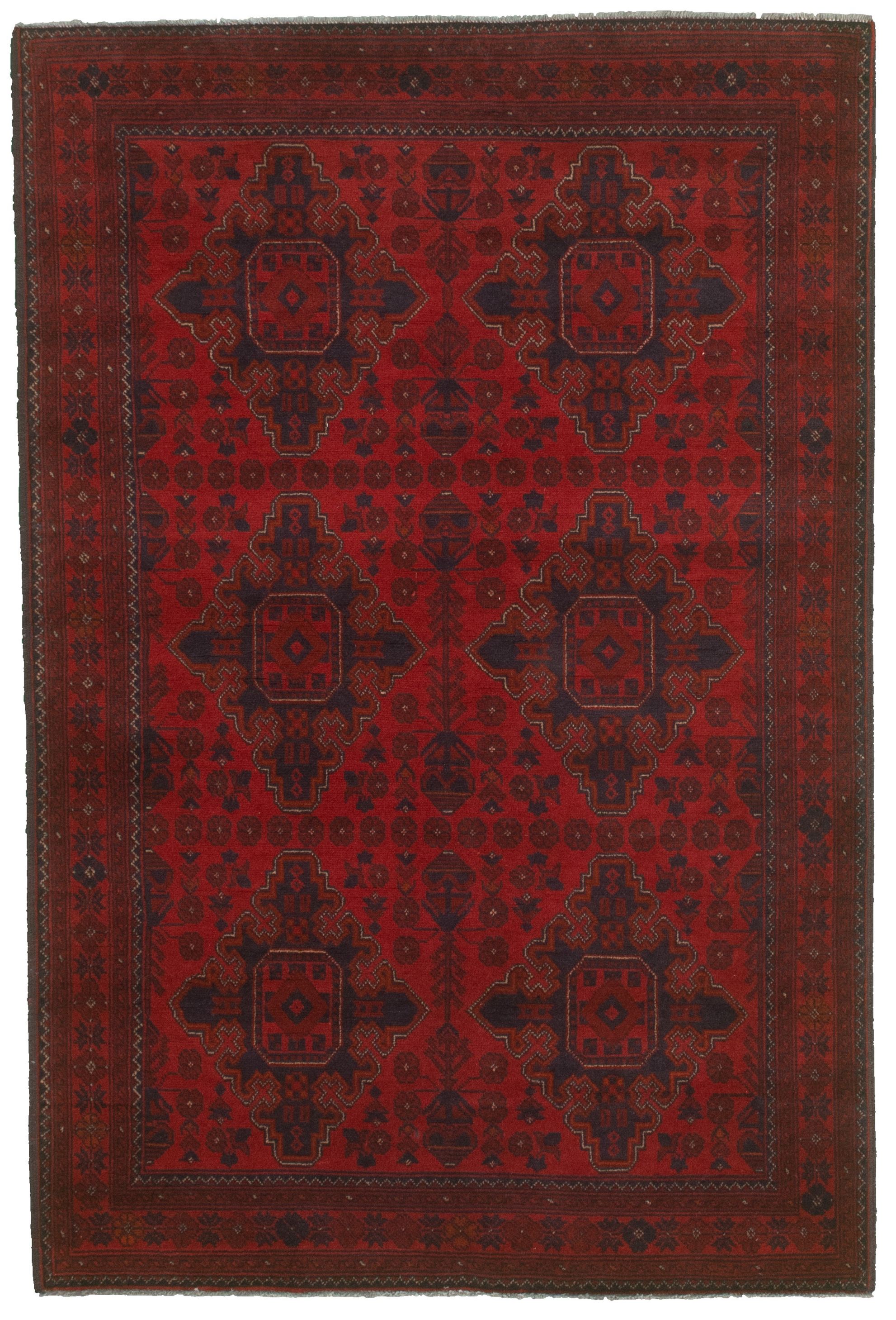 Hand-knotted Finest Khal Mohammadi Red  Rug 4'2" x 6'6"  Size: 4'2" x 6'6"  
