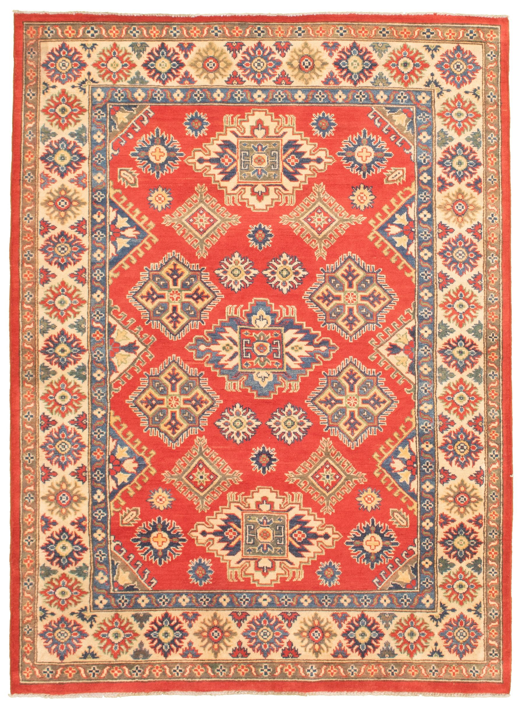 Hand-knotted Finest Gazni Red  Rug 4'11" x 6'11"  Size: 4'11" x 6'11"  