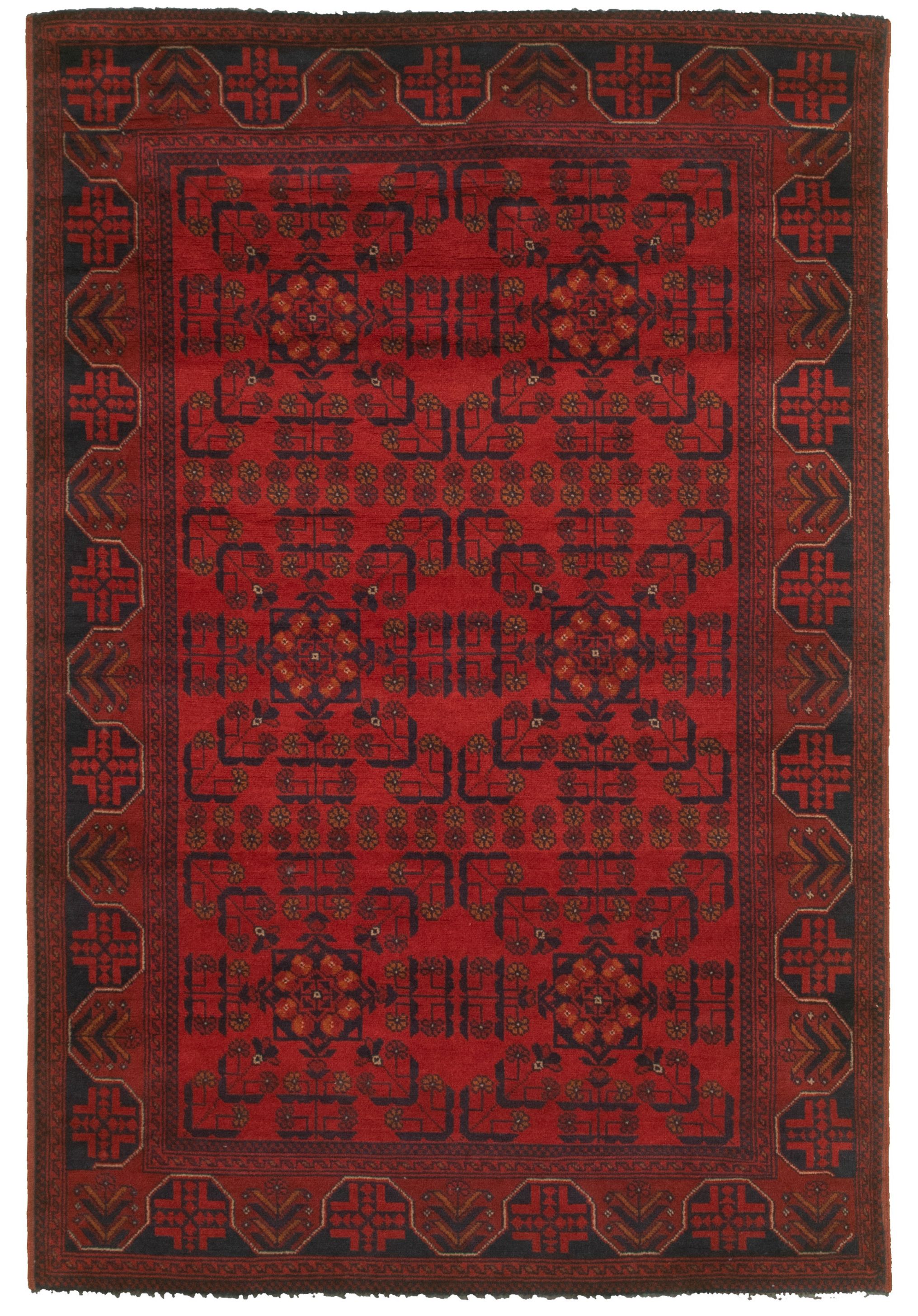 Hand-knotted Finest Khal Mohammadi Red  Rug 4'5" x 6'5"  Size: 4'5" x 6'5"  