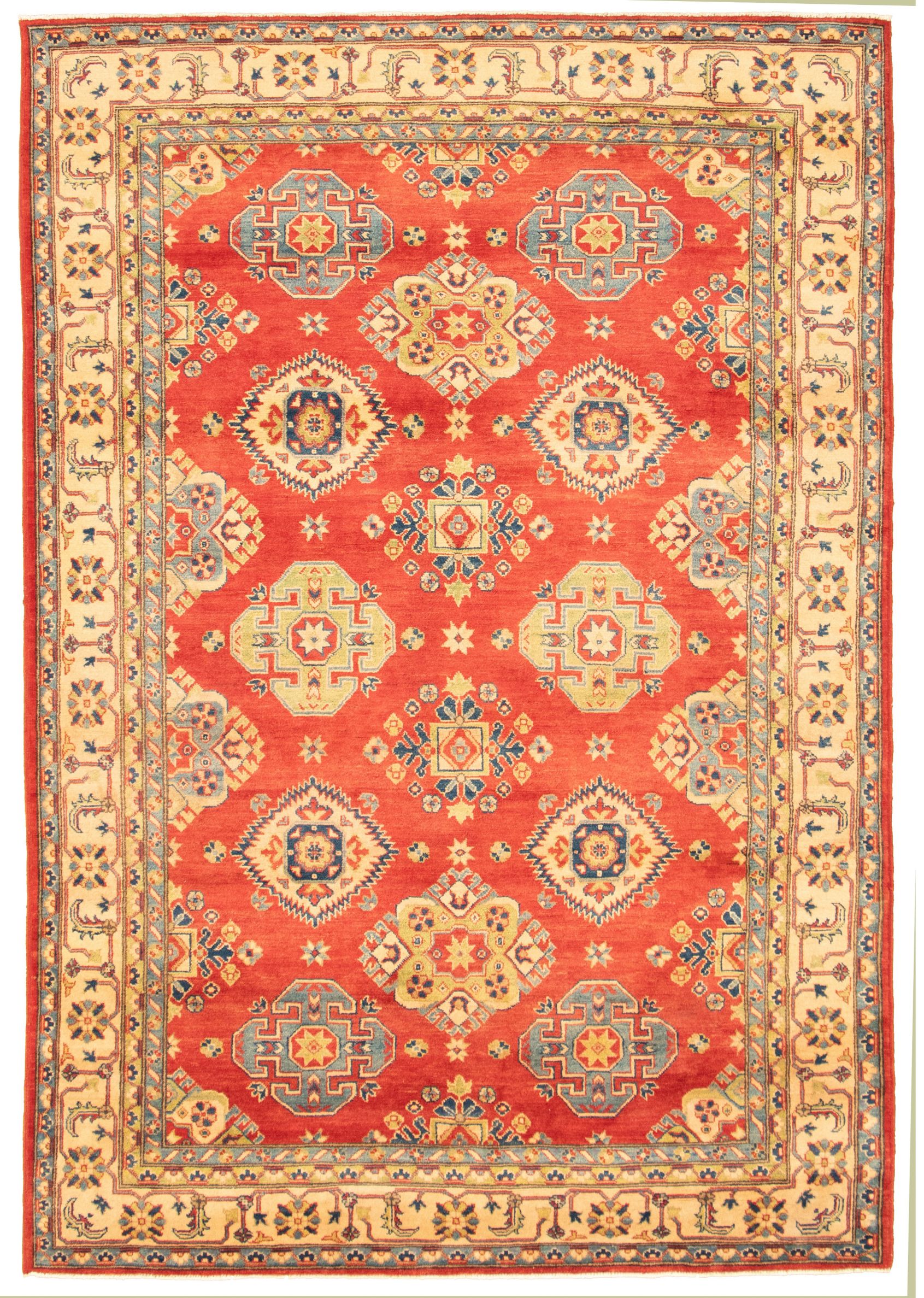 Hand-knotted Finest Gazni Red  Rug 6'8" x 9'10" Size: 6'8" x 9'10"  