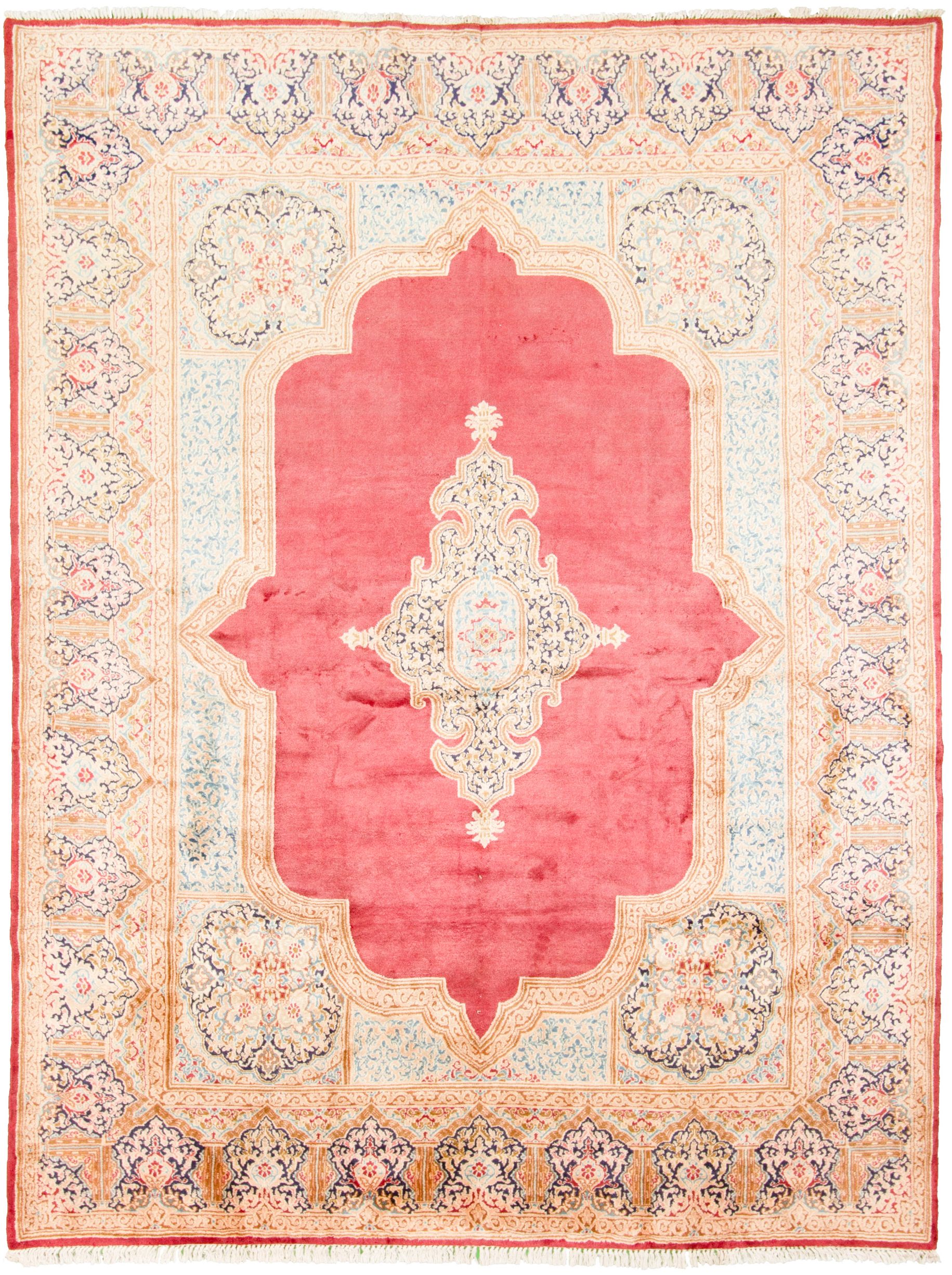 Hand-knotted Kerman  Wool Rug 9'8" x 12'10" Size: 9'8" x 12'10"  