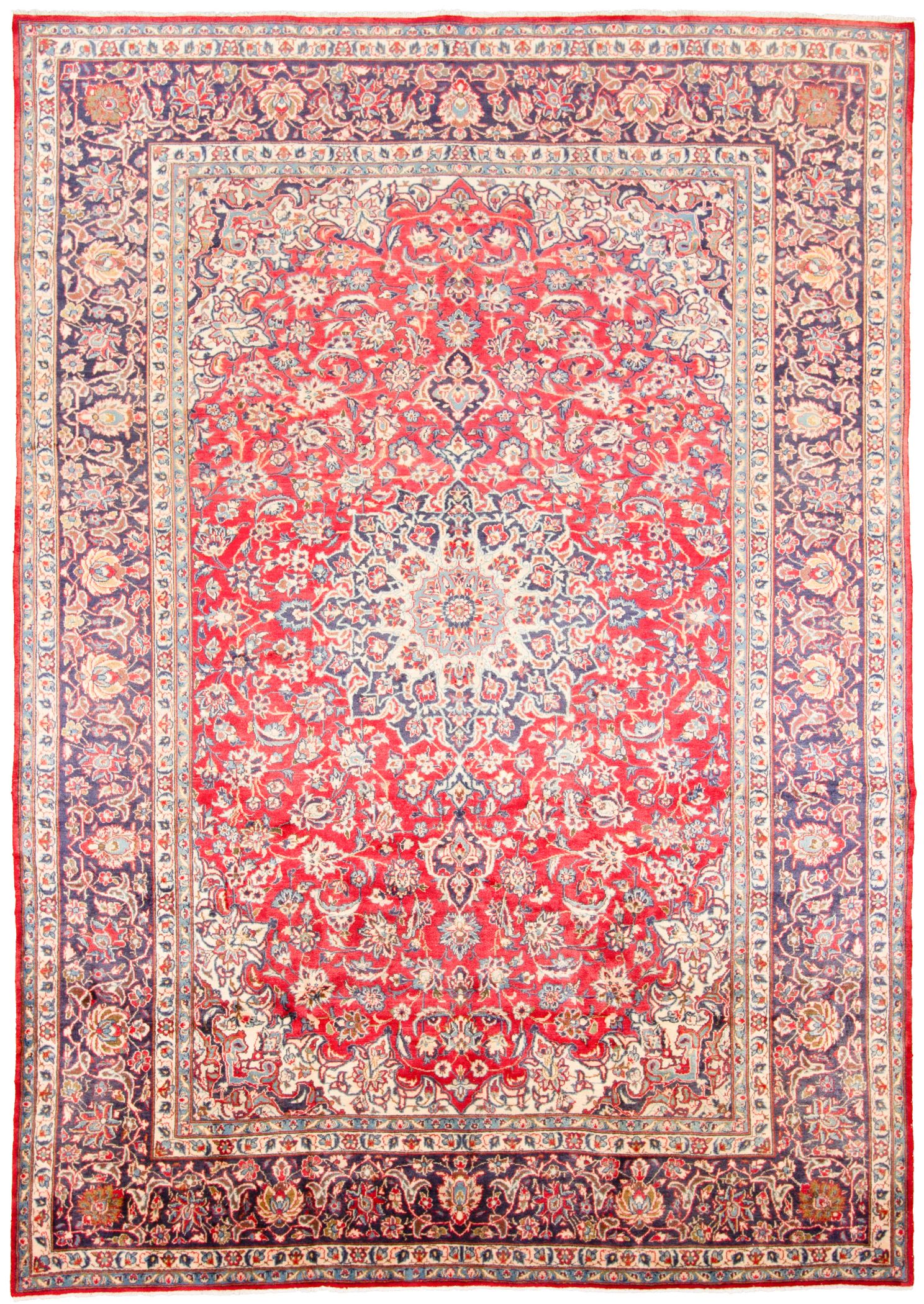 Hand-knotted Najafabad  Wool Rug 9'8" x 13'7" Size: 9'8" x 13'7"  