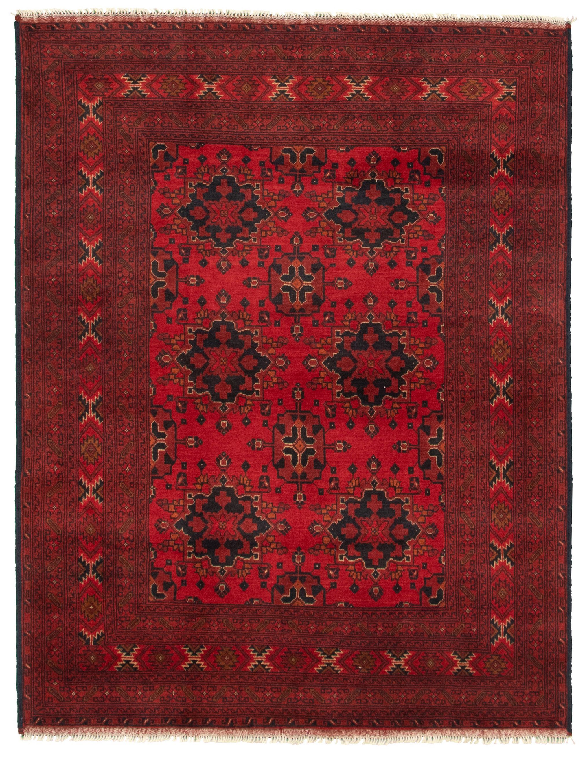 Hand-knotted Finest Khal Mohammadi Red  Rug 4'11" x 6'5" Size: 4'11" x 6'5"  