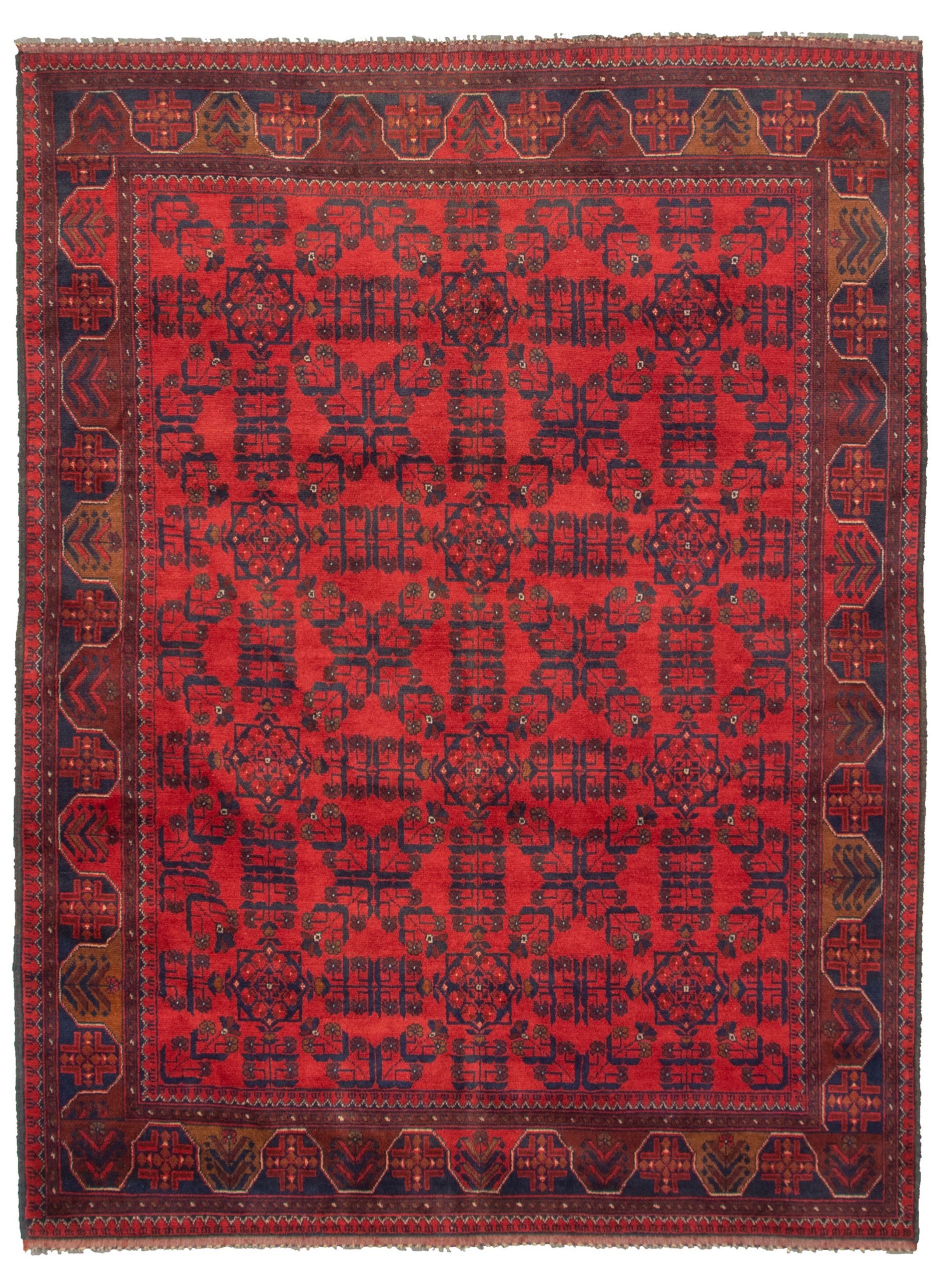 Hand-knotted Finest Khal Mohammadi Red  Rug 5'7" x 7'7" Size: 5'7" x 7'7"  