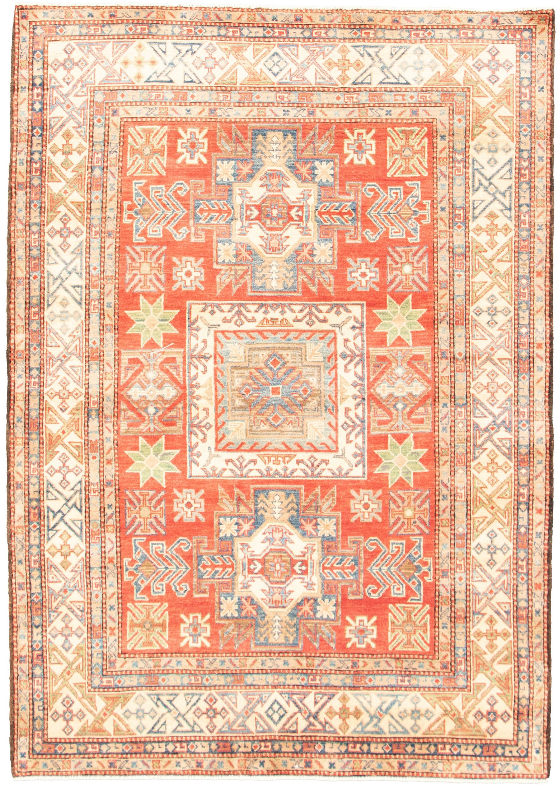 Hand-knotted Finest Gazni Red  Rug 4'10" x 7'0"  Size: 4'10" x 7'0"  
