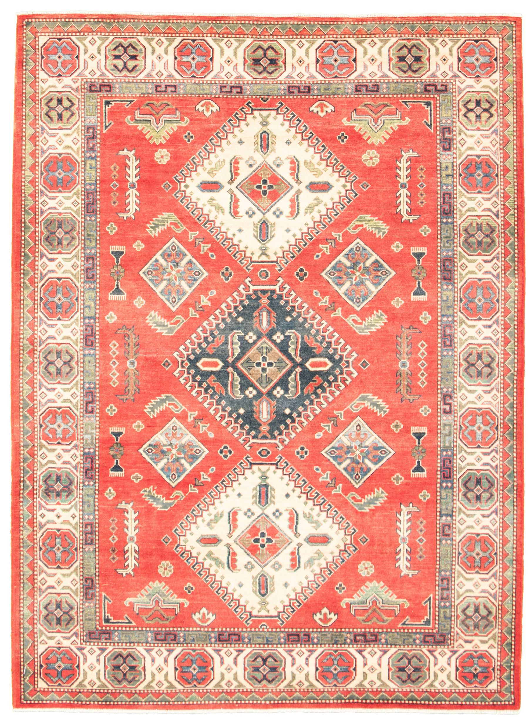 Hand-knotted Finest Gazni Red  Rug 5'8" x 7'10" Size: 5'8" x 7'10"  