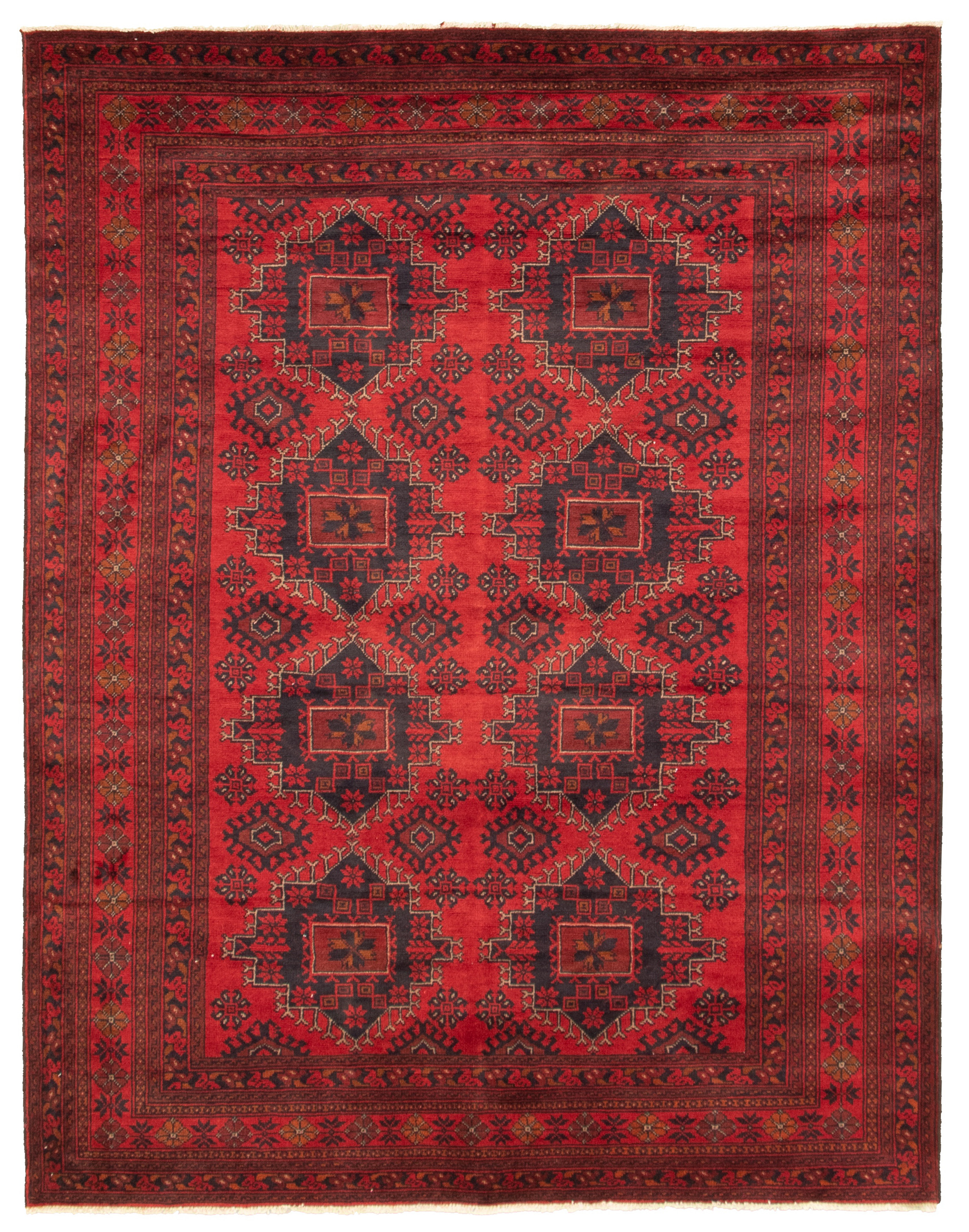 Hand-knotted Finest Khal Mohammadi Red  Rug 5'10" x 7'4" Size: 5'10" x 7'4"  