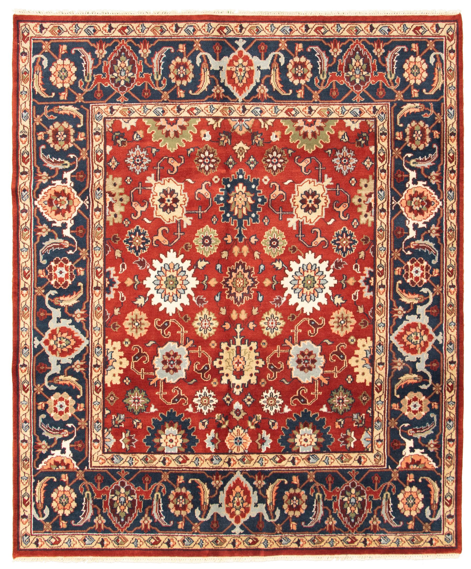 Hand-knotted Serapi Heritage III Dark Red Wool Rug 8'1" x 9'11" Size: 8'1" x 9'11"  