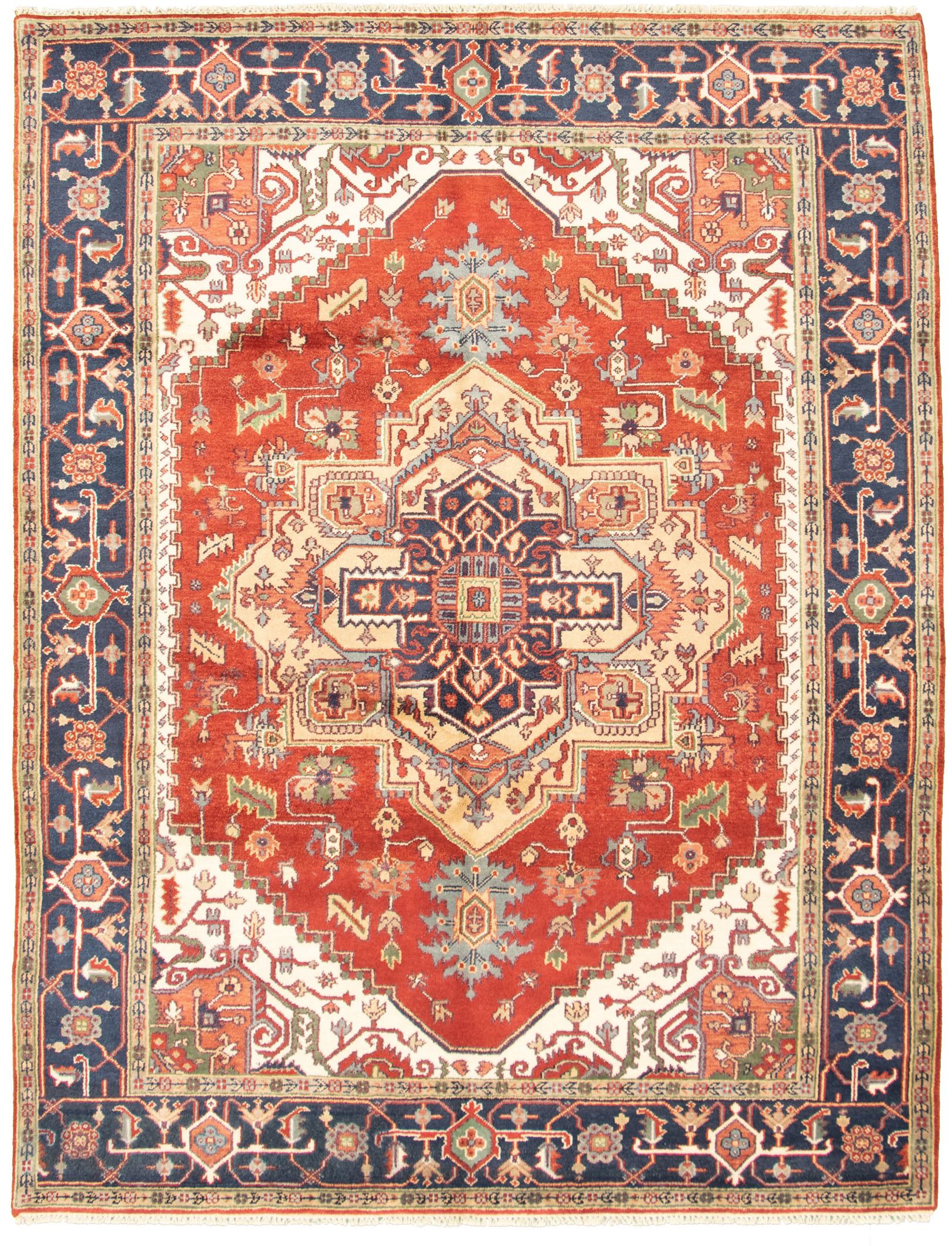 Hand-knotted Serapi Heritage I Dark Copper Wool Rug 7'11" x 10'3" Size: 7'11" x 10'3"  