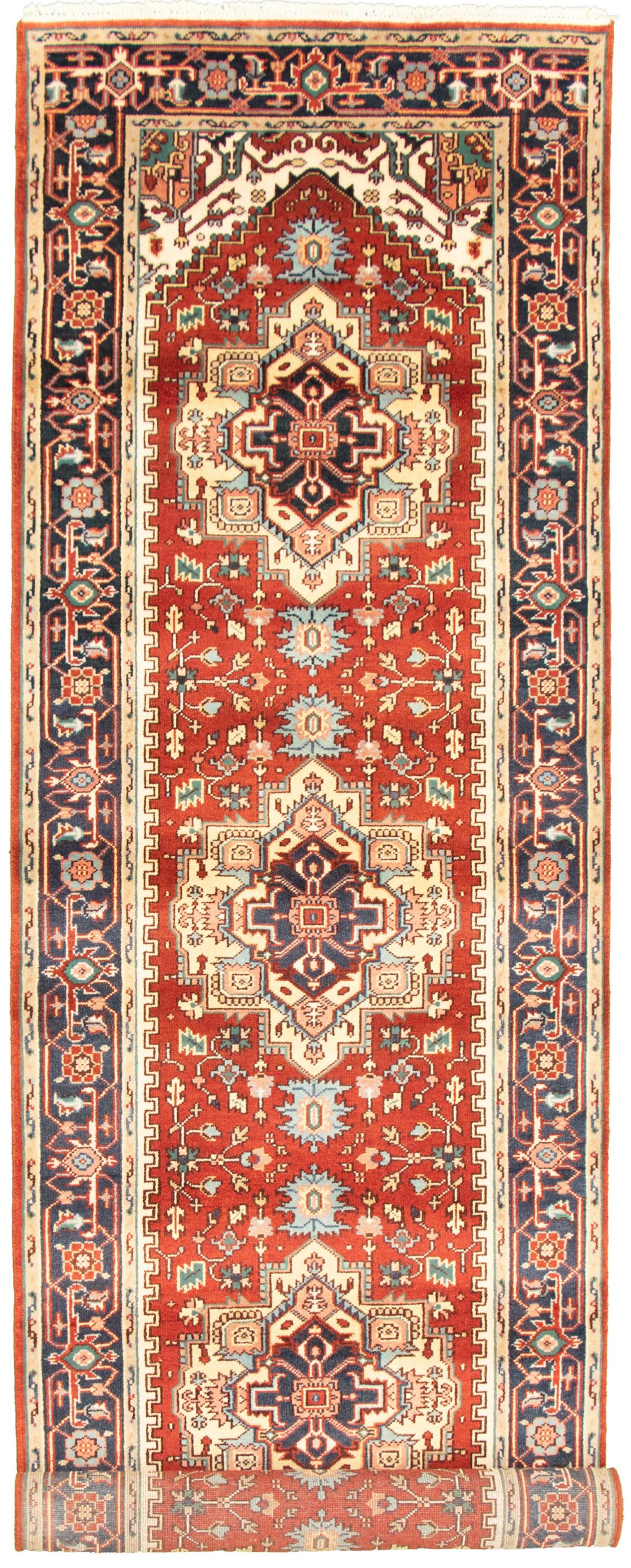 Hand-knotted Serapi Heritage I Dark Copper Wool Rug 4'0" x 15'10" Size: 4'0" x 15'10"  