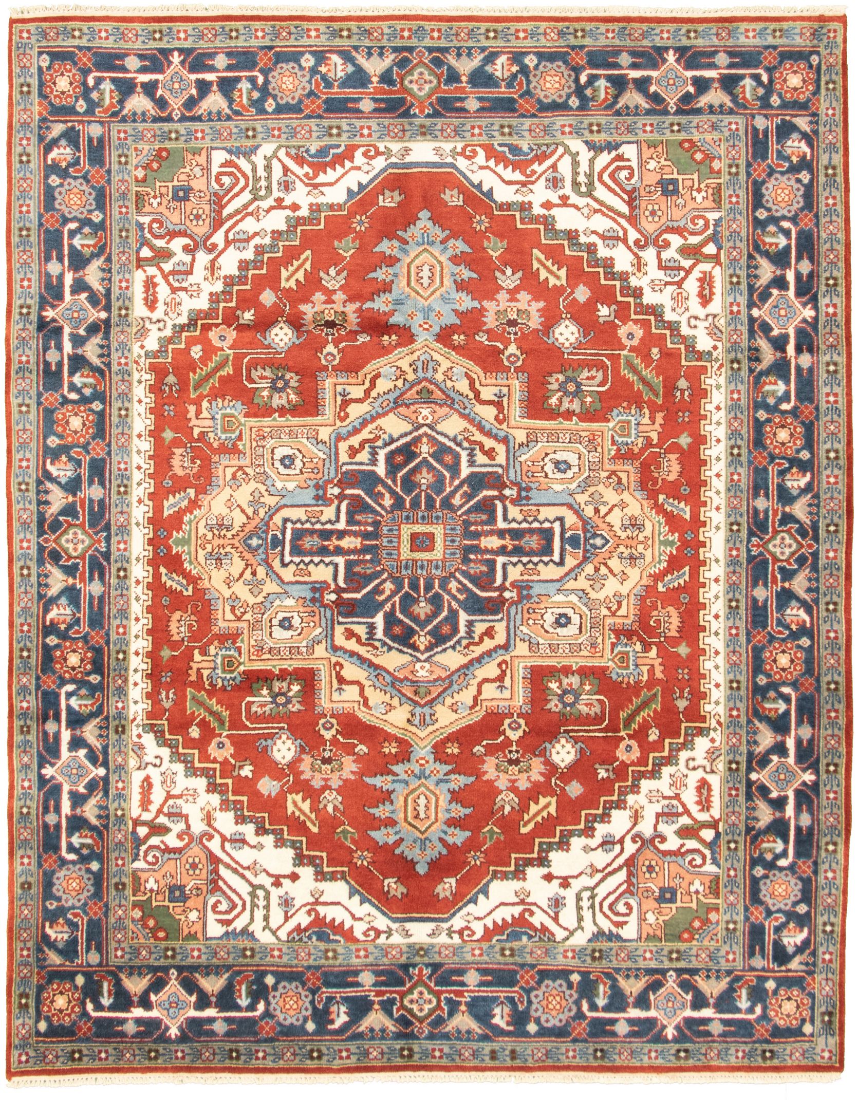 Hand-knotted Serapi Heritage I Dark Copper Wool Rug 8'0" x 10'1" Size: 8'0" x 10'1"  
