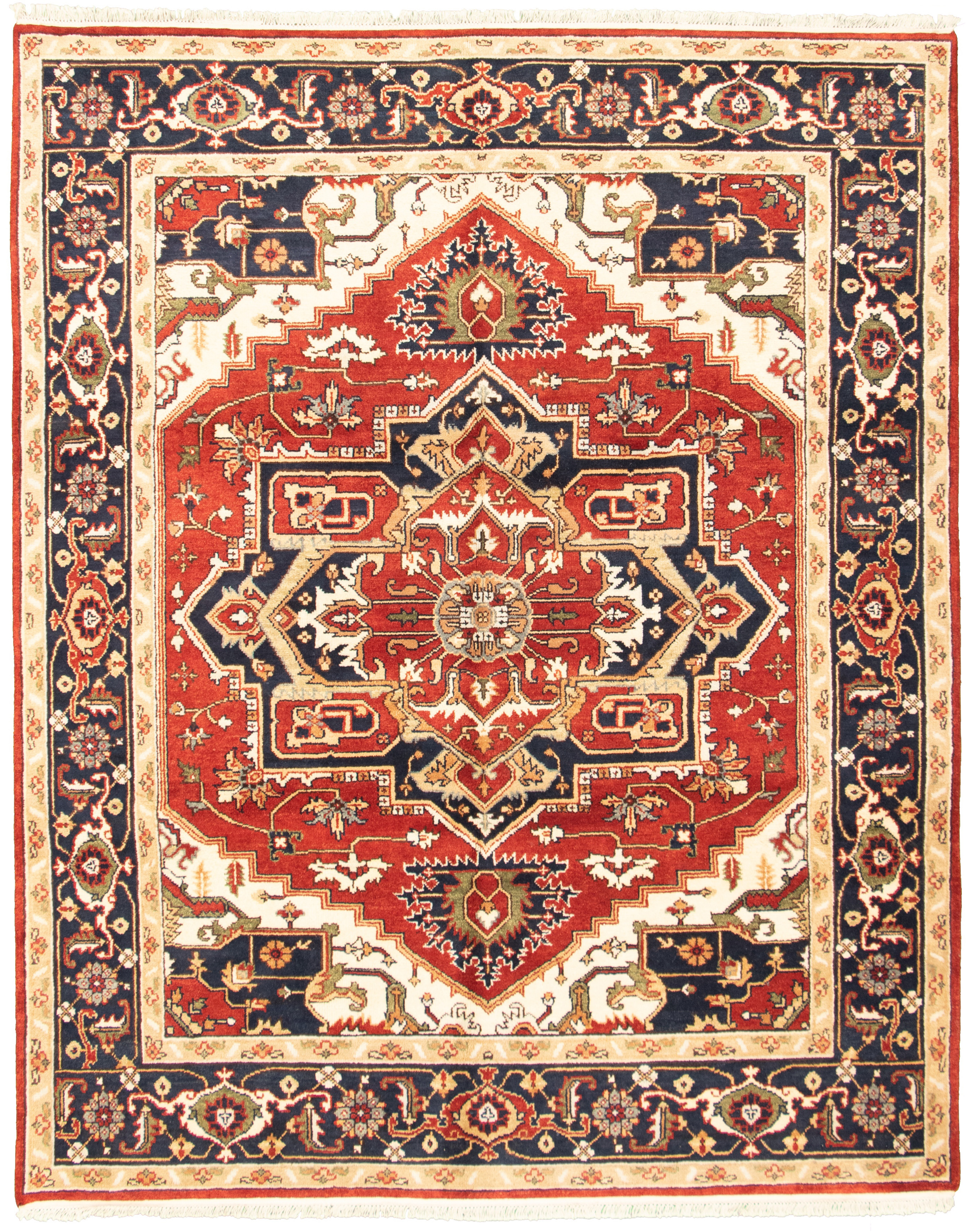Hand-knotted Serapi Heritage II Dark Red Wool Rug 8'0" x 10'0"  Size: 8'0" x 10'0"  