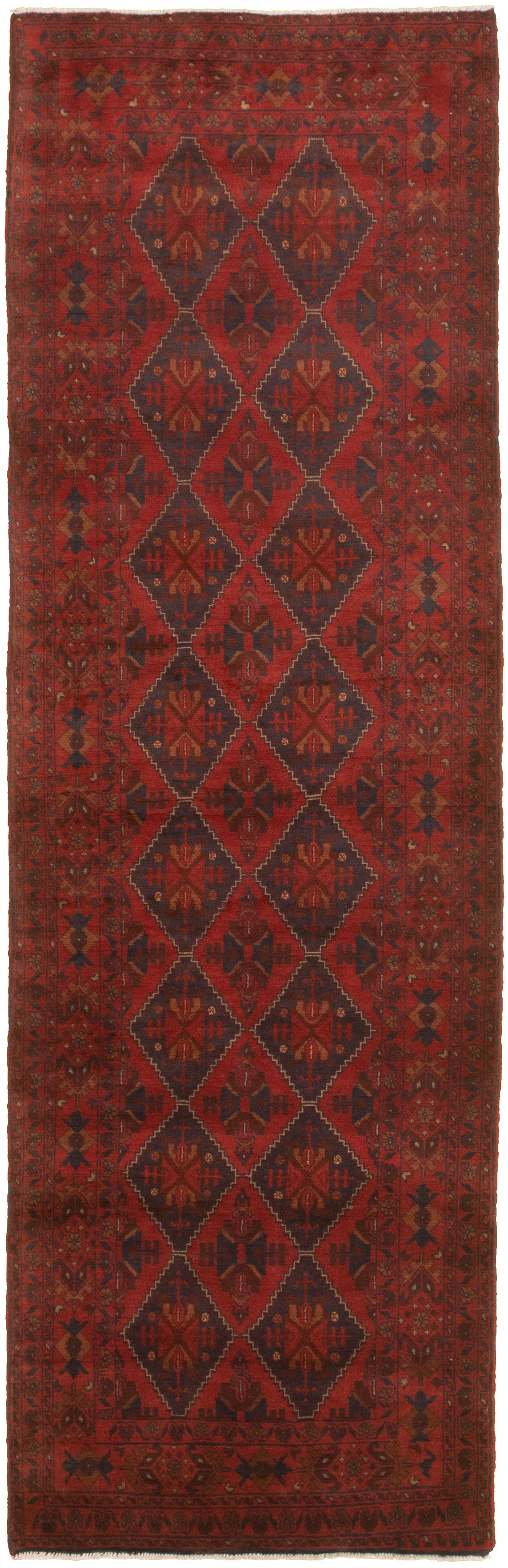 Hand-knotted Finest Khal Mohammadi Red  Rug 2'11" x 9'6" Size: 2'11" x 9'6"  