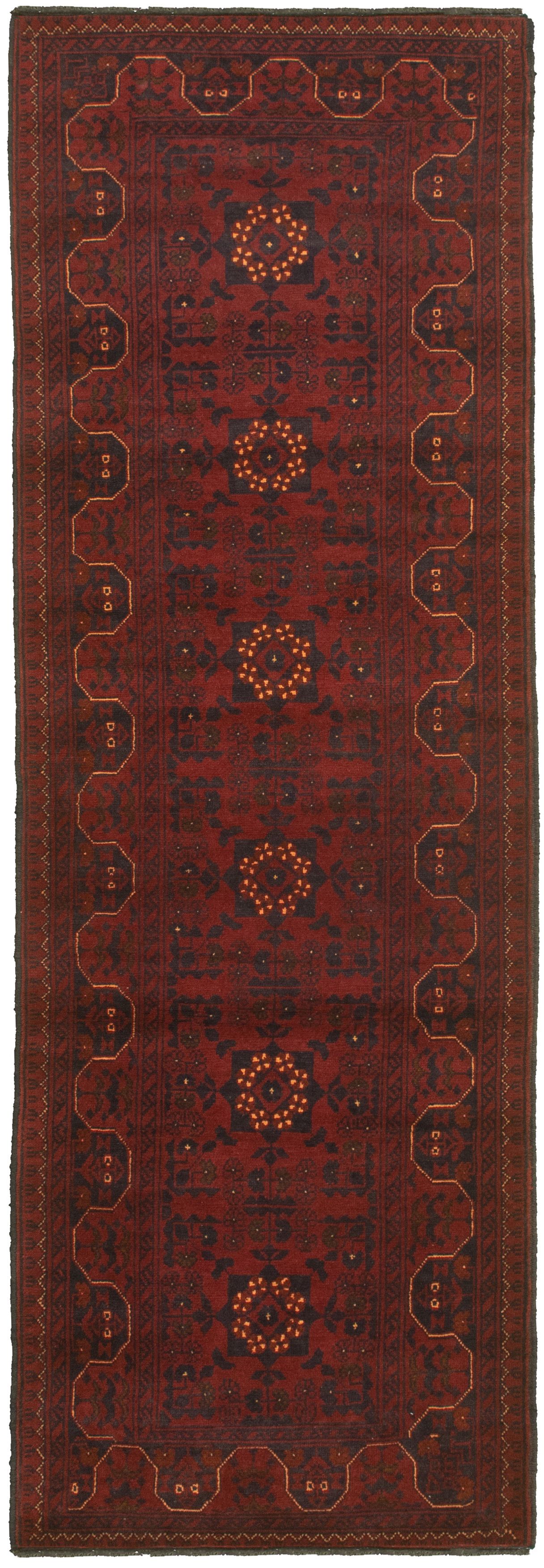 Hand-knotted Finest Khal Mohammadi Dark Red  Rug 2'11" x 9'5" Size: 2'11" x 9'5"  