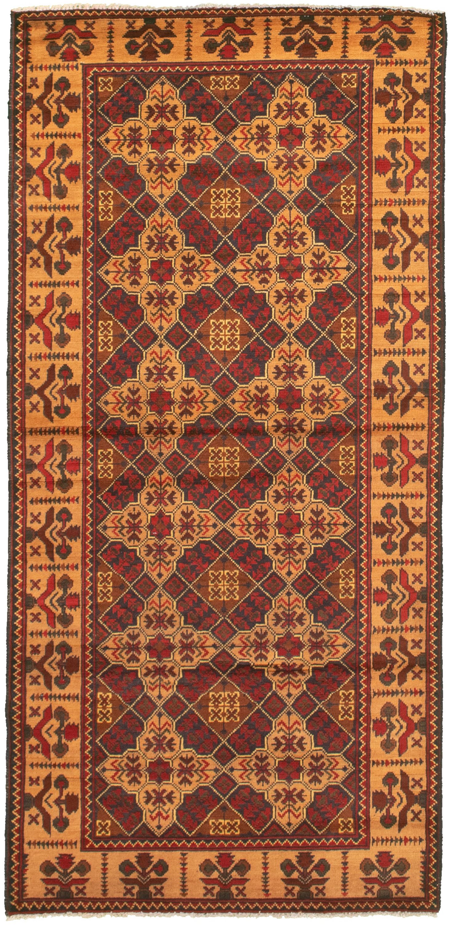 Hand-knotted Finest Khal Mohammadi Red  Rug 3'1" x 6'6" Size: 3'1" x 6'6"  