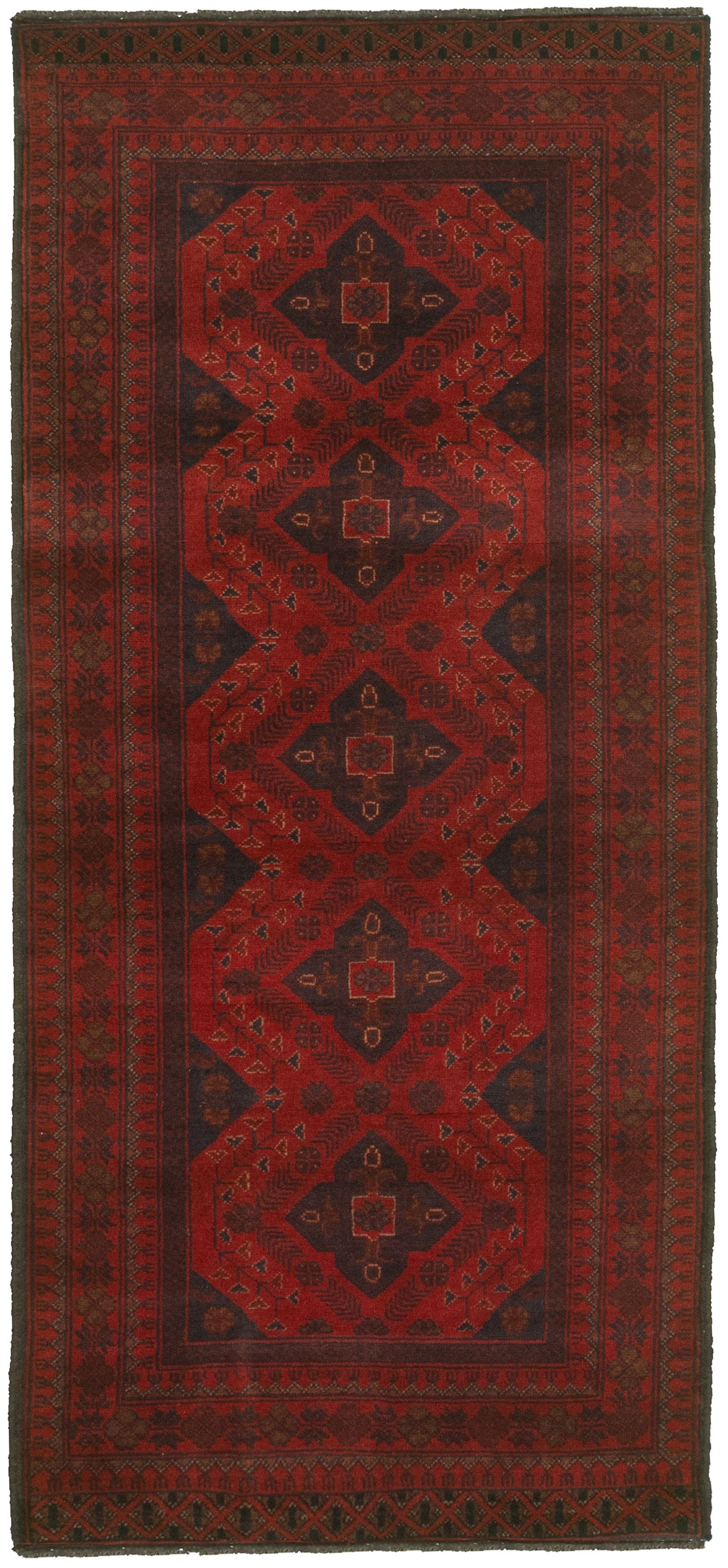 Hand-knotted Finest Khal Mohammadi Red  Rug 2'9" x 6'4"  Size: 2'9" x 6'4"  