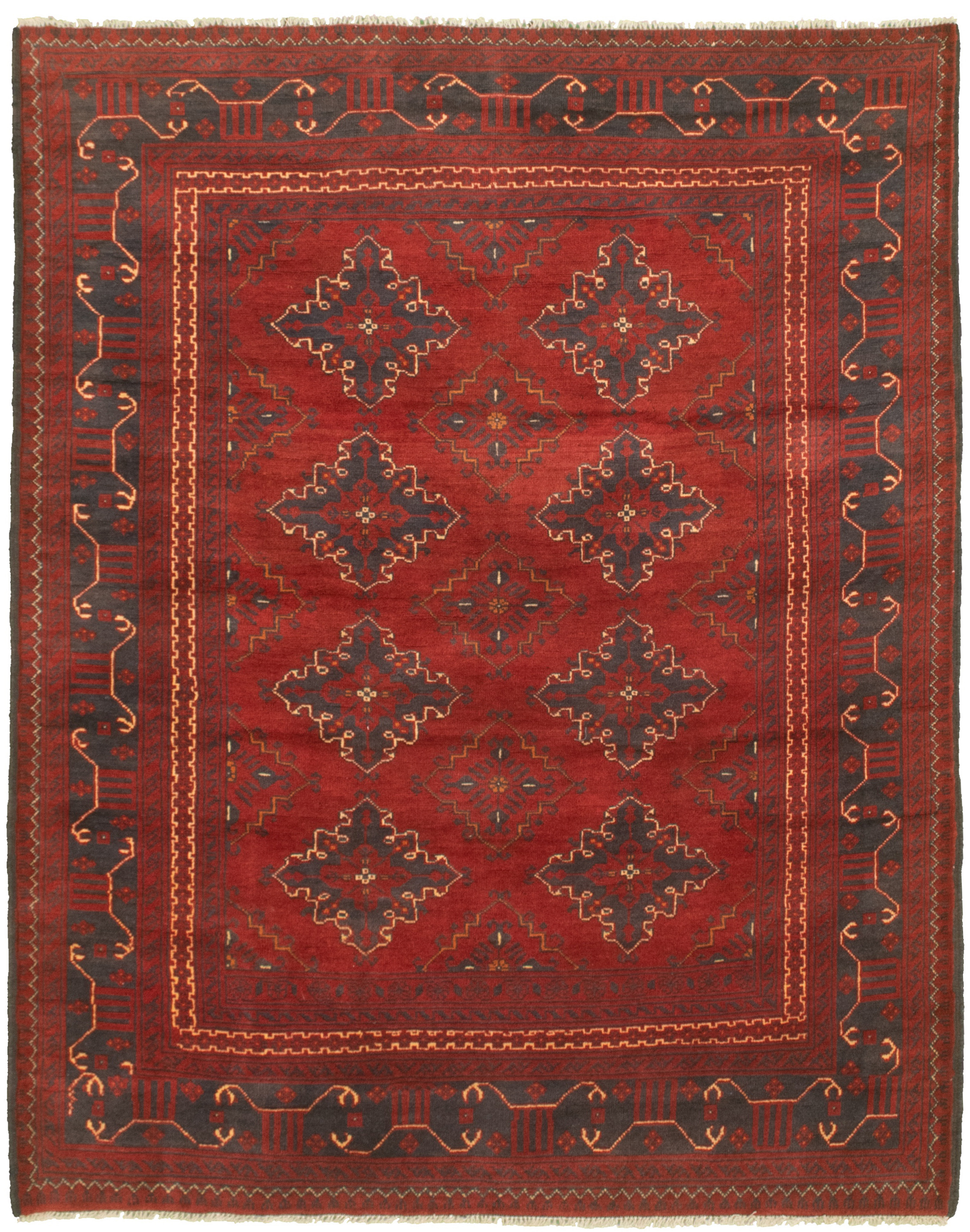 Hand-knotted Finest Khal Mohammadi Red  Rug 4'11" x 6'3"  Size: 4'11" x 6'3"  