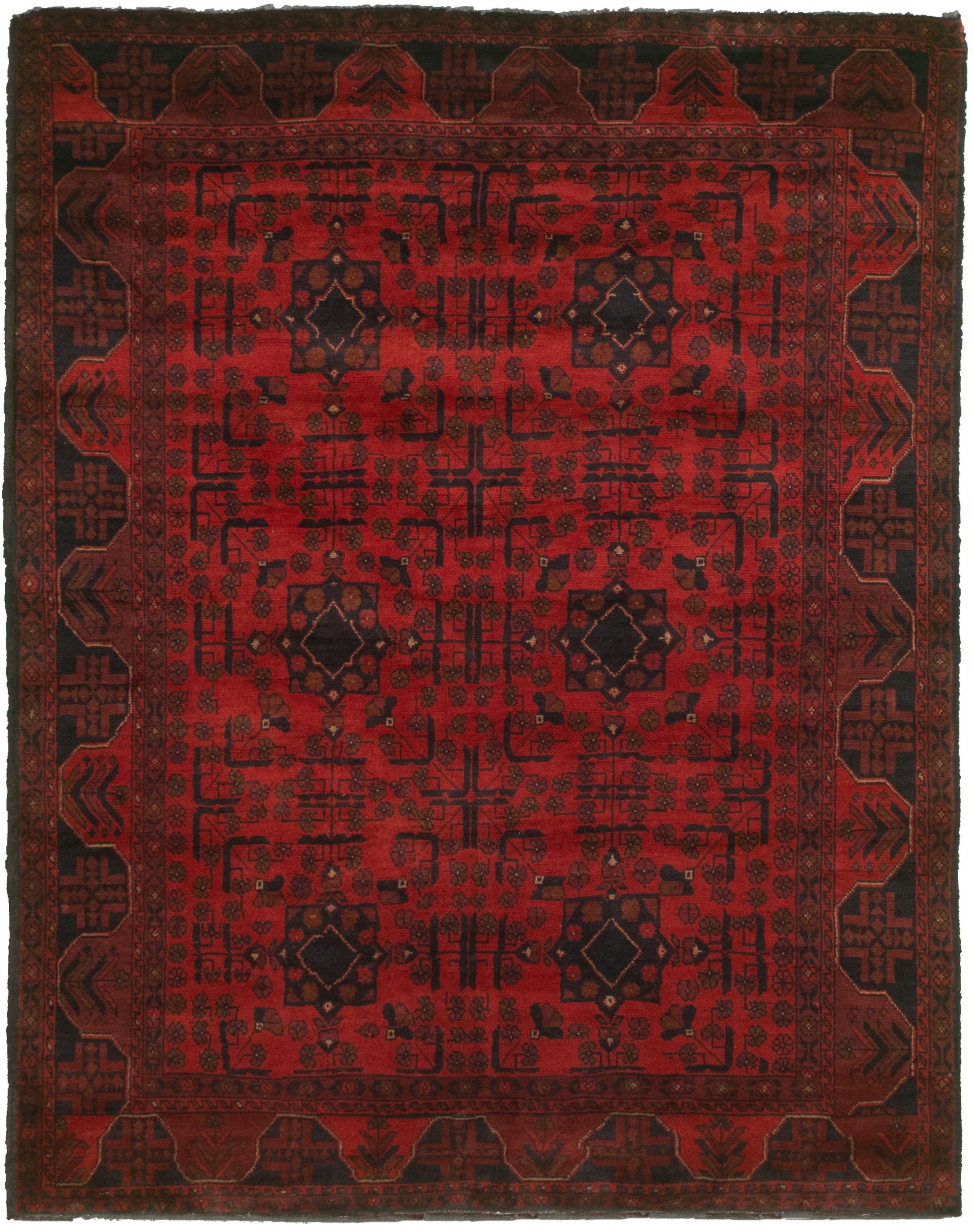 Hand-knotted Finest Khal Mohammadi Red  Rug 5'0" x 6'6"  Size: 5'0" x 6'6"  